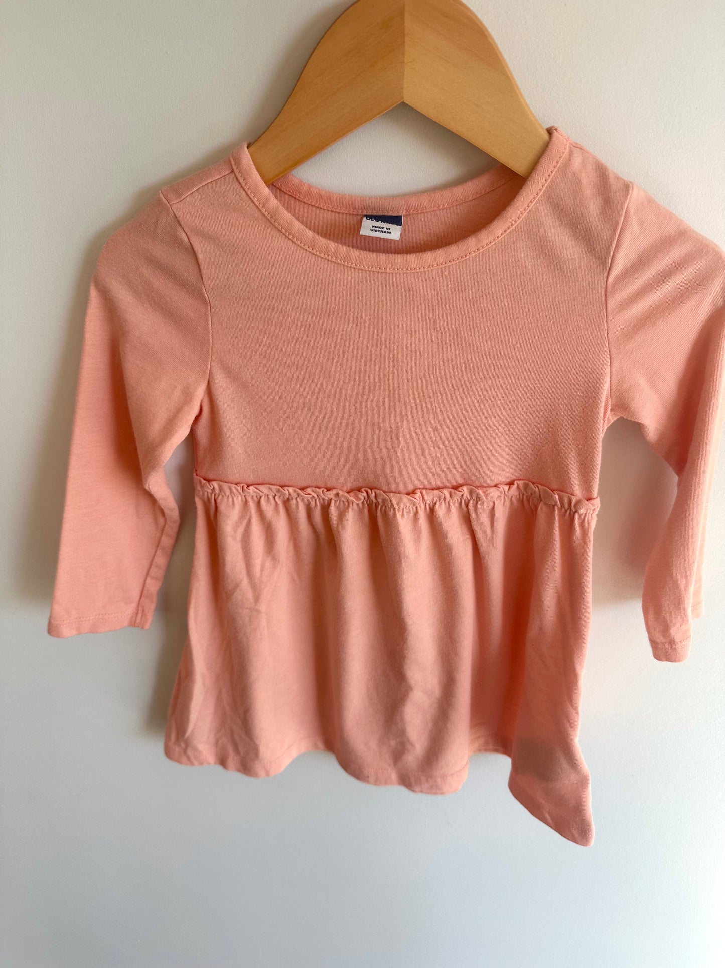 Peach Long Sleeve Dress / 18-24m