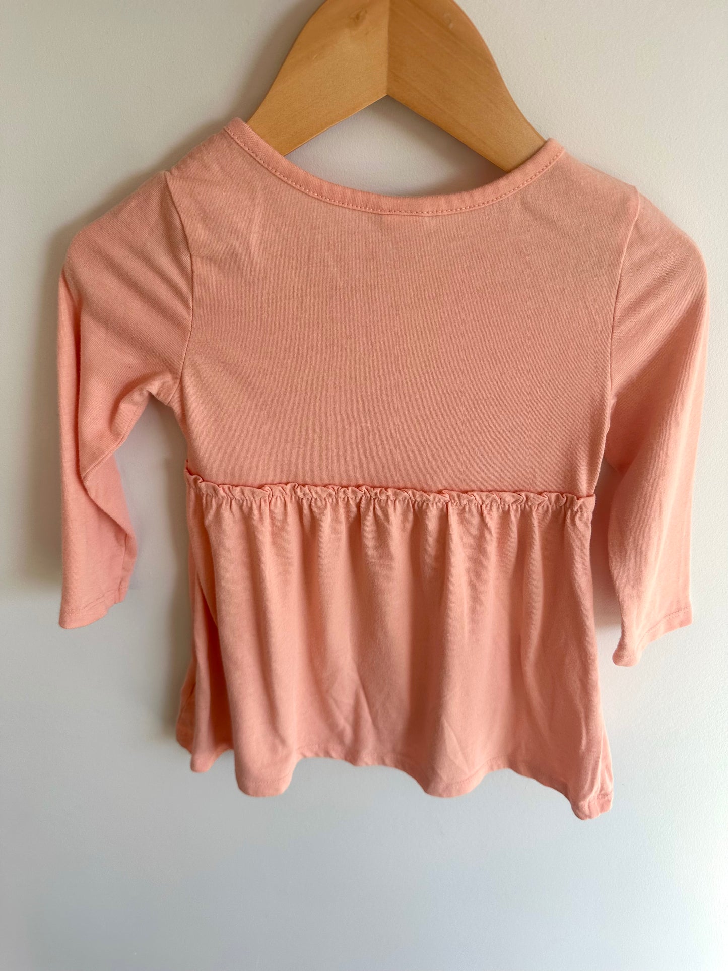 Peach Long Sleeve Dress / 18-24m