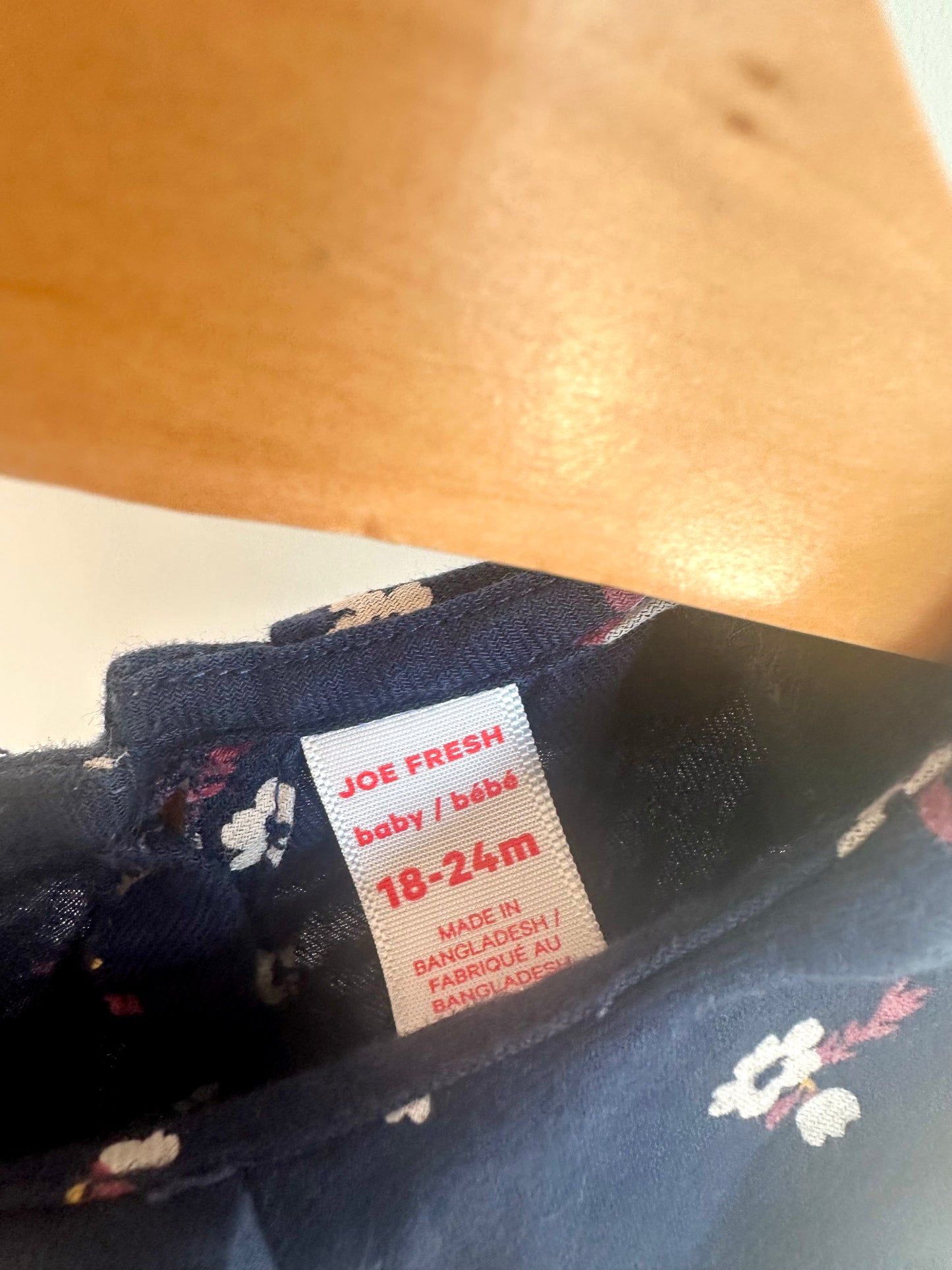 Collared Navy Floral Long Sleeve / 18-24m