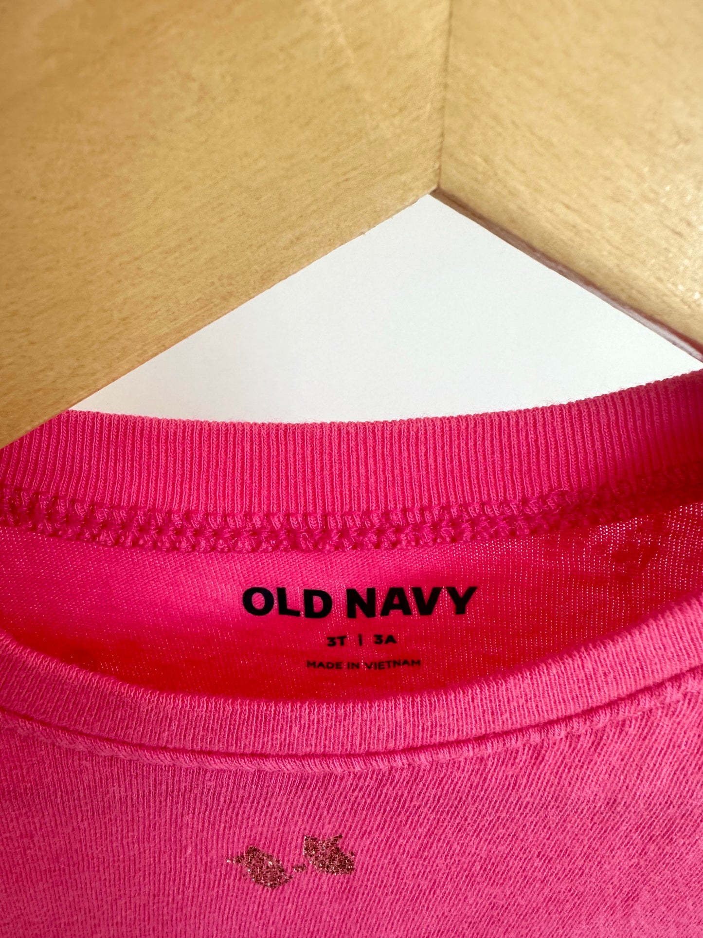 Pink + Gold Bow Long Sleeve / 2-3T