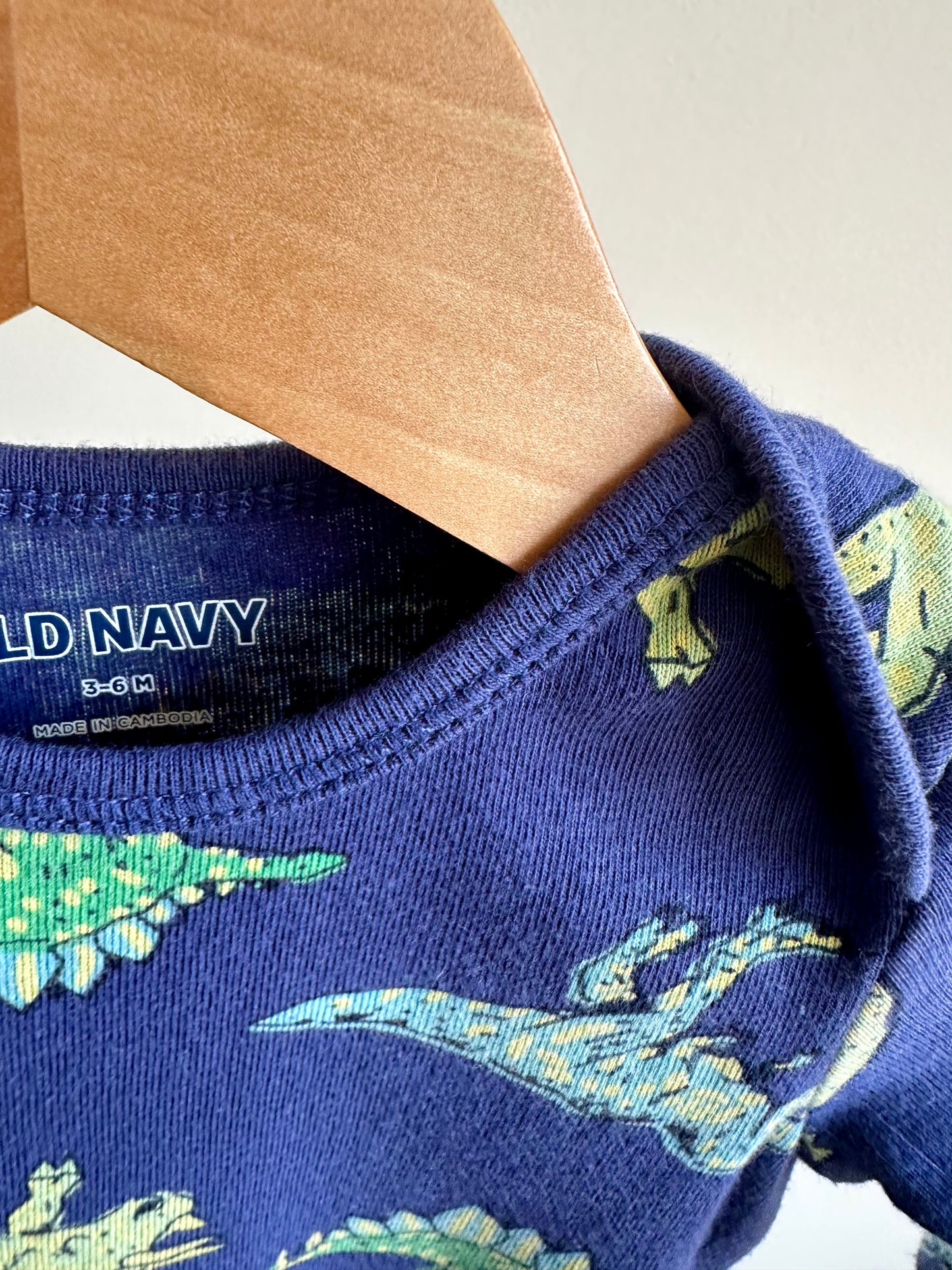 Longsleeve Dino Blue Bodysuit / 3-6m