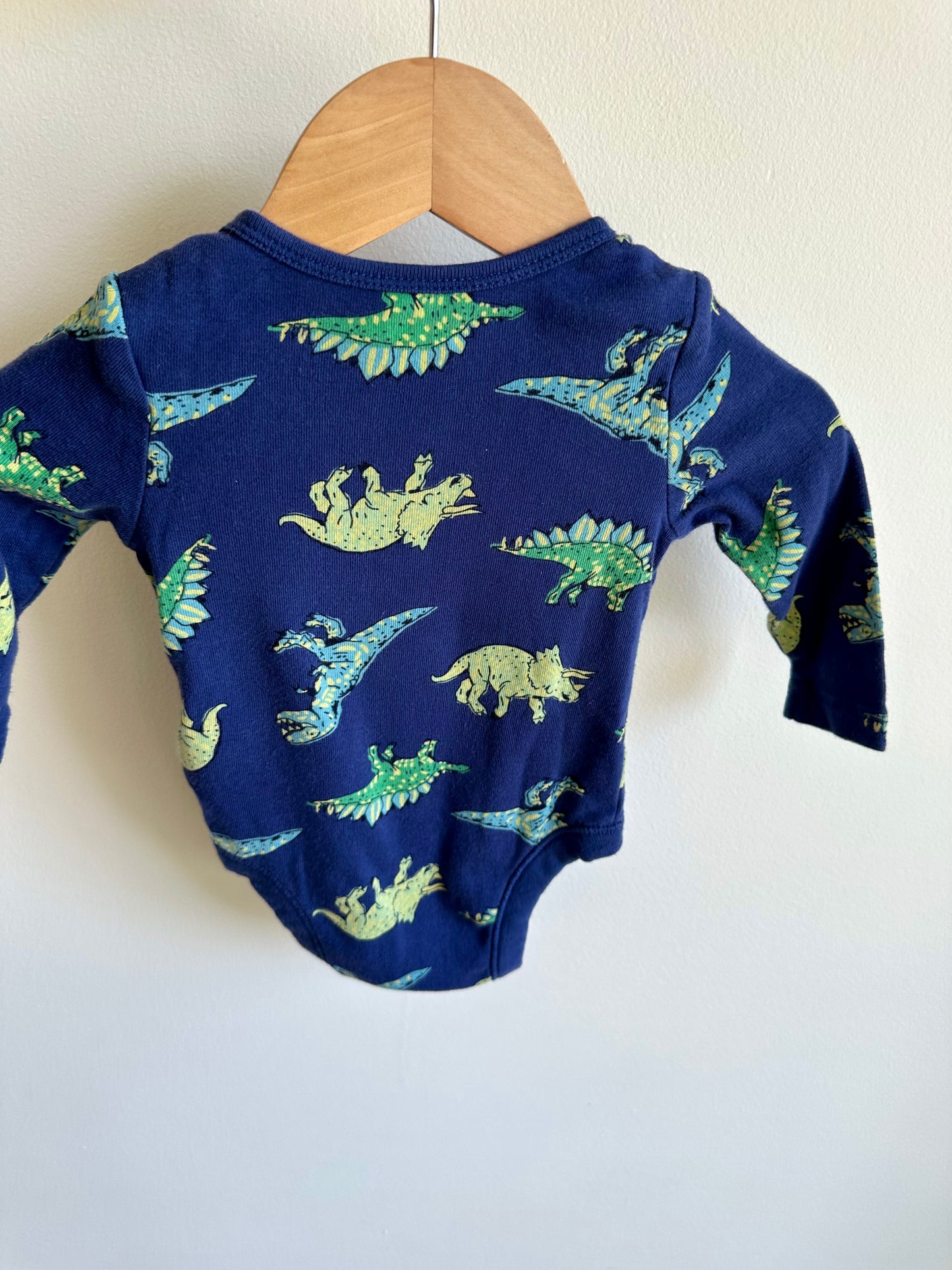 Longsleeve Dino Blue Bodysuit / 3-6m