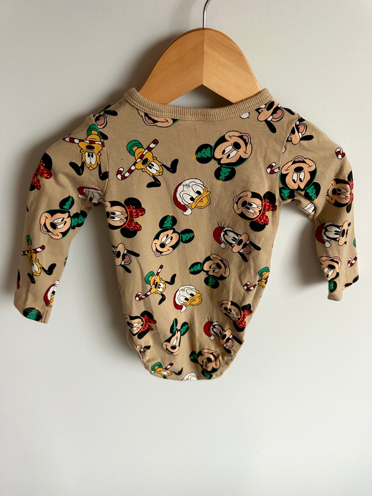 H&M Tan Holiday Disney Bodysuit / 6-9m