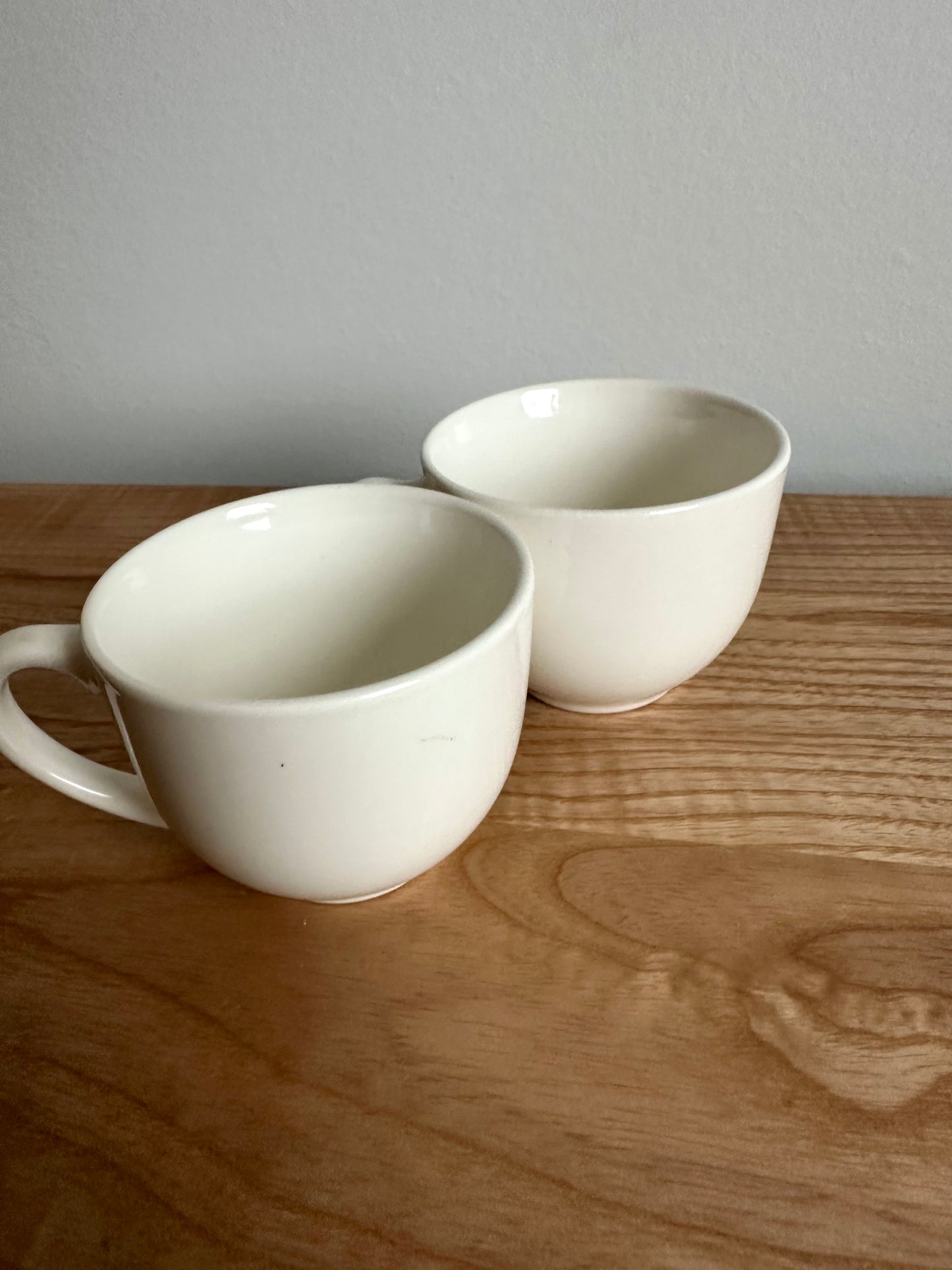 Heart White Tea Cups (No Shipping)