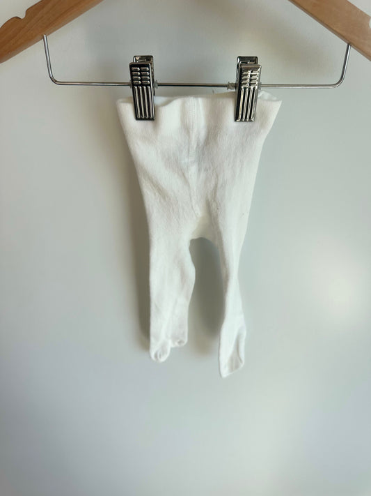 H&M White Baby Tights  / 0-2m