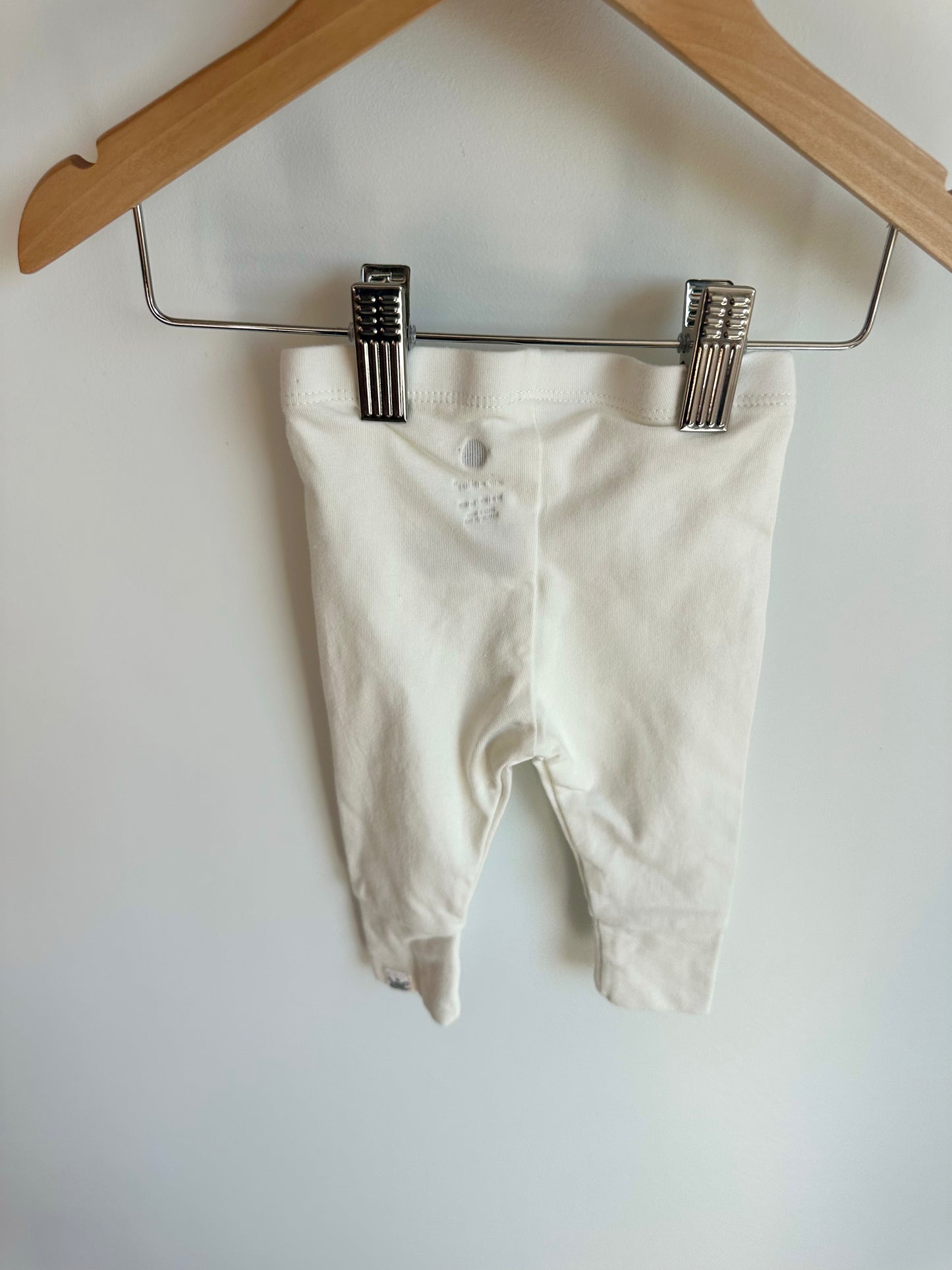 Organic Cream Leggings / 6-9m