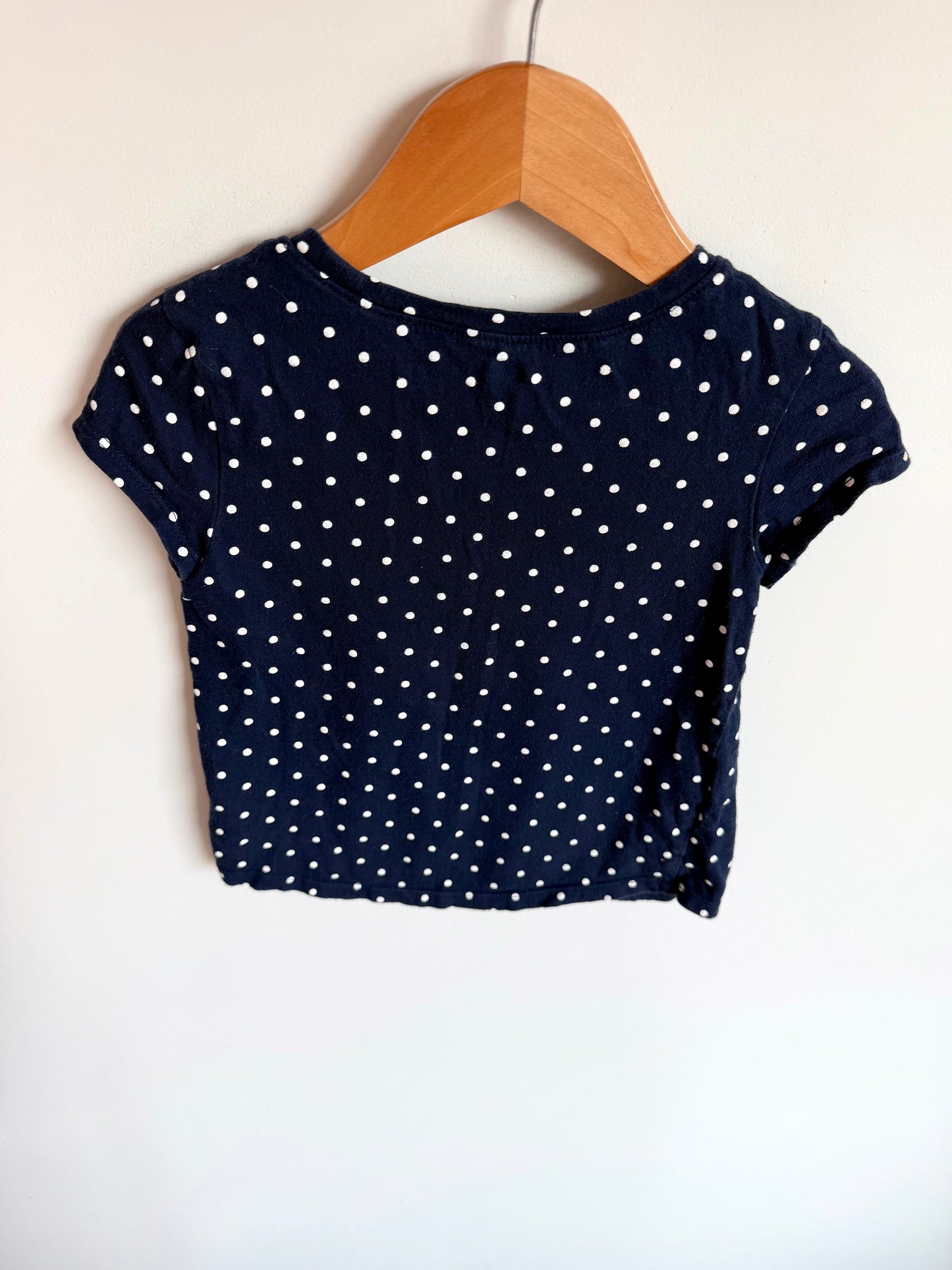 Polka Dot Navy Top / 3T