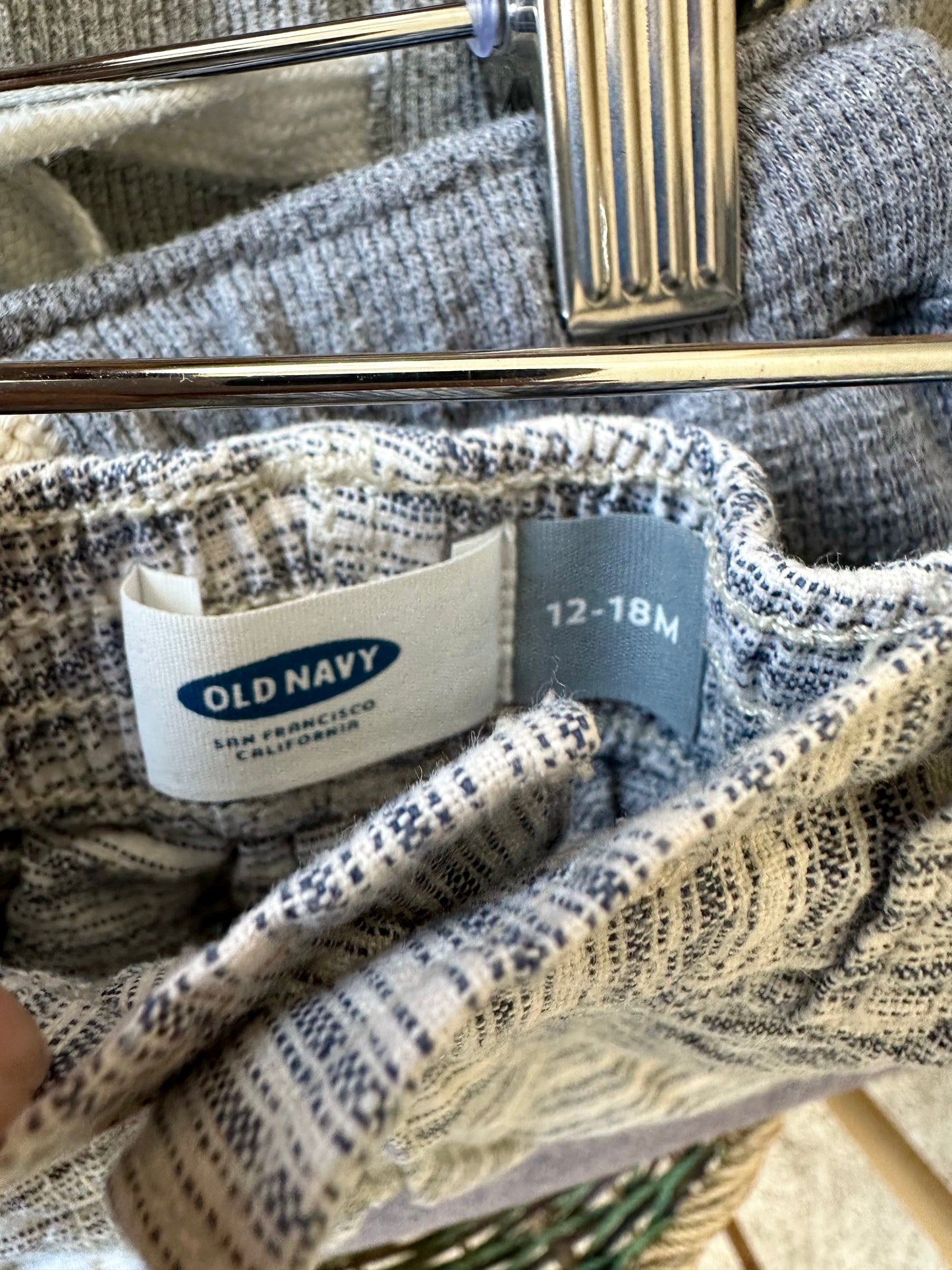 Longer Striped Shorts / 12-18m