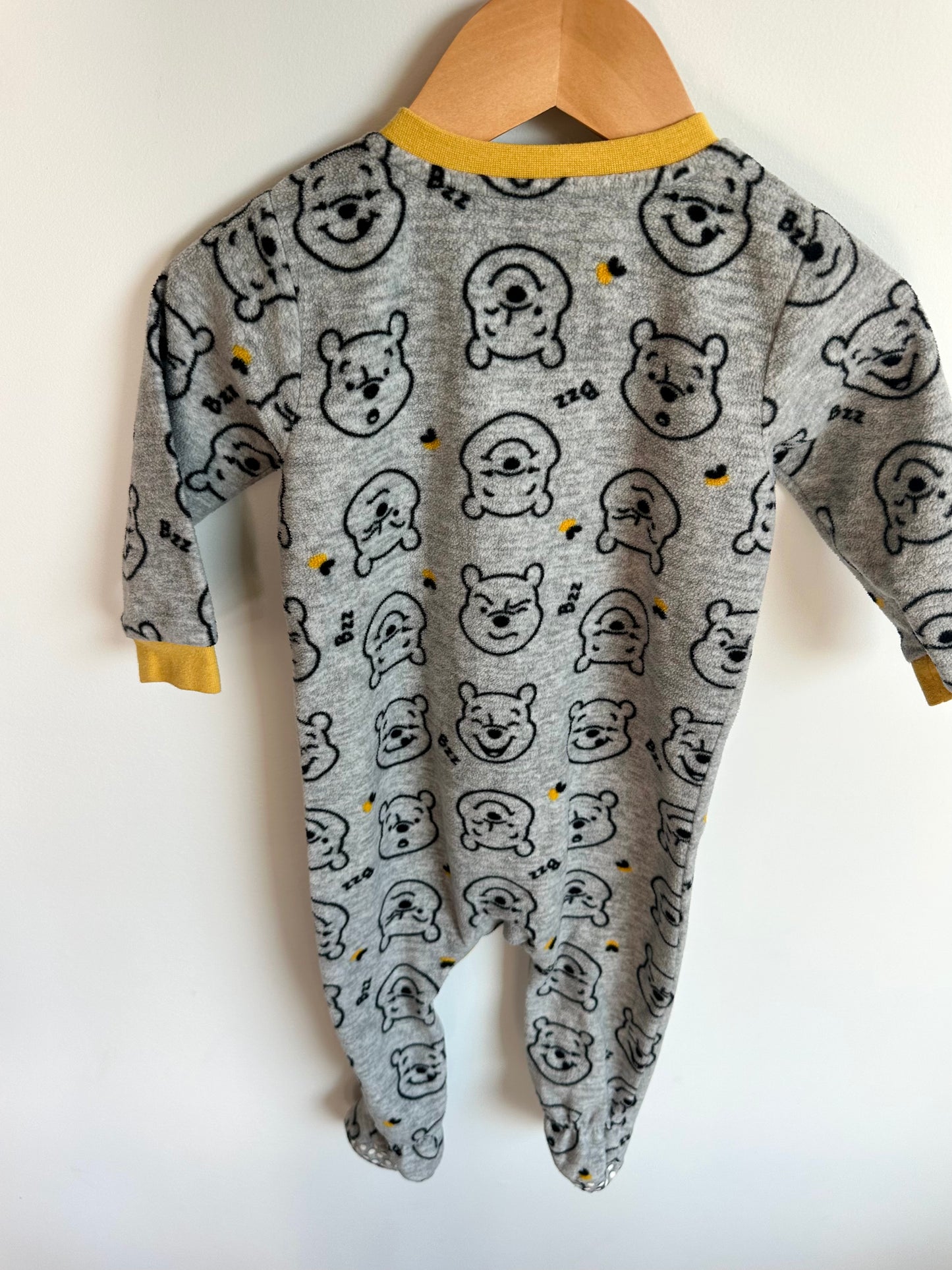Grey Fleece Winnie The Pooh Sleeper / 18-24m