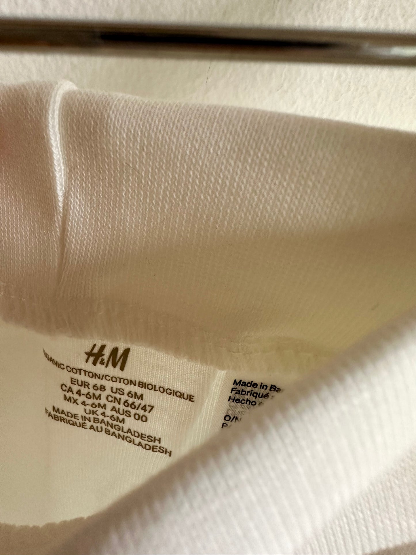 H&M Organic Pants - White / 4-6m