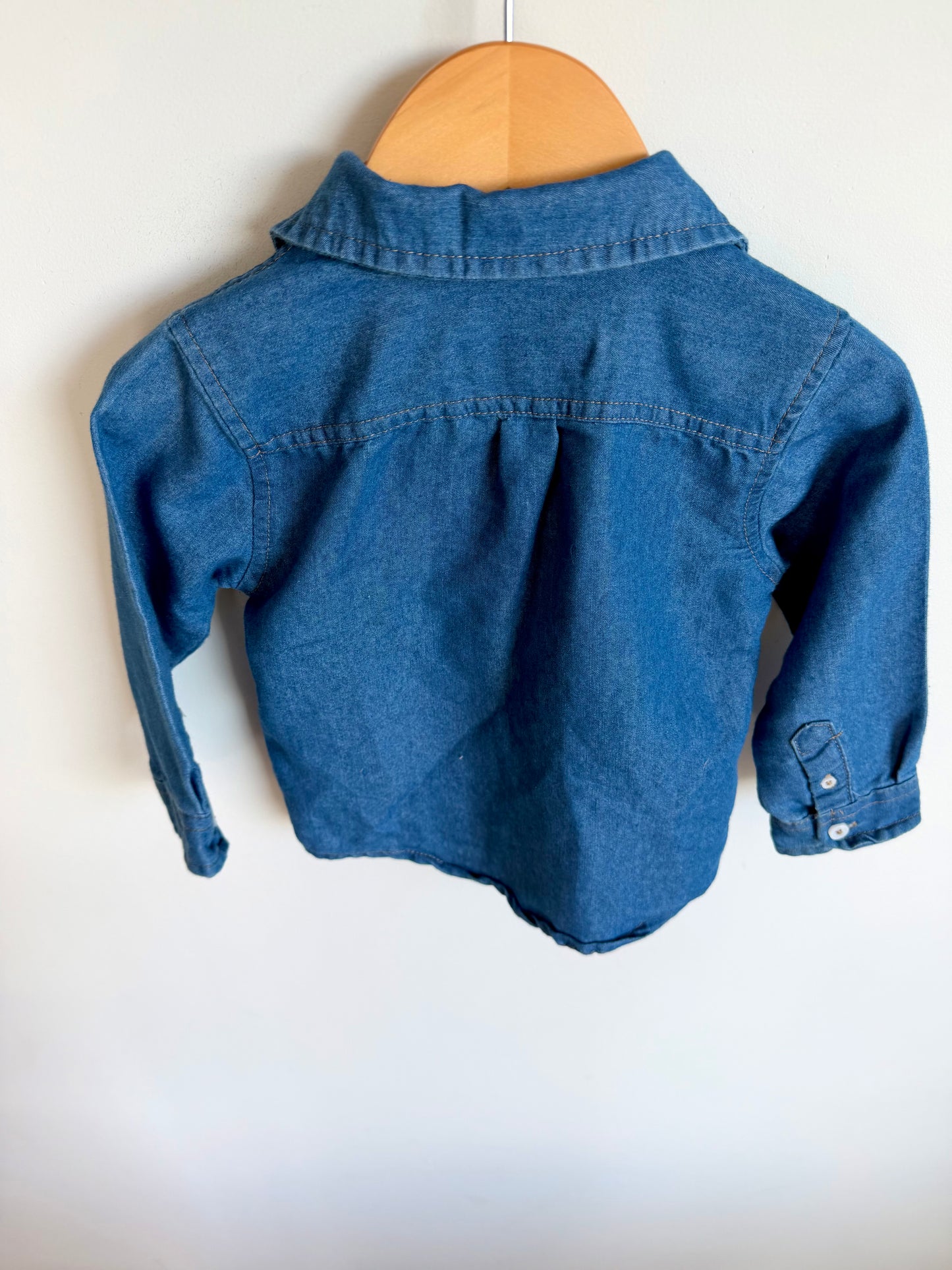 Chambray Long Sleeve Button Up / 18m