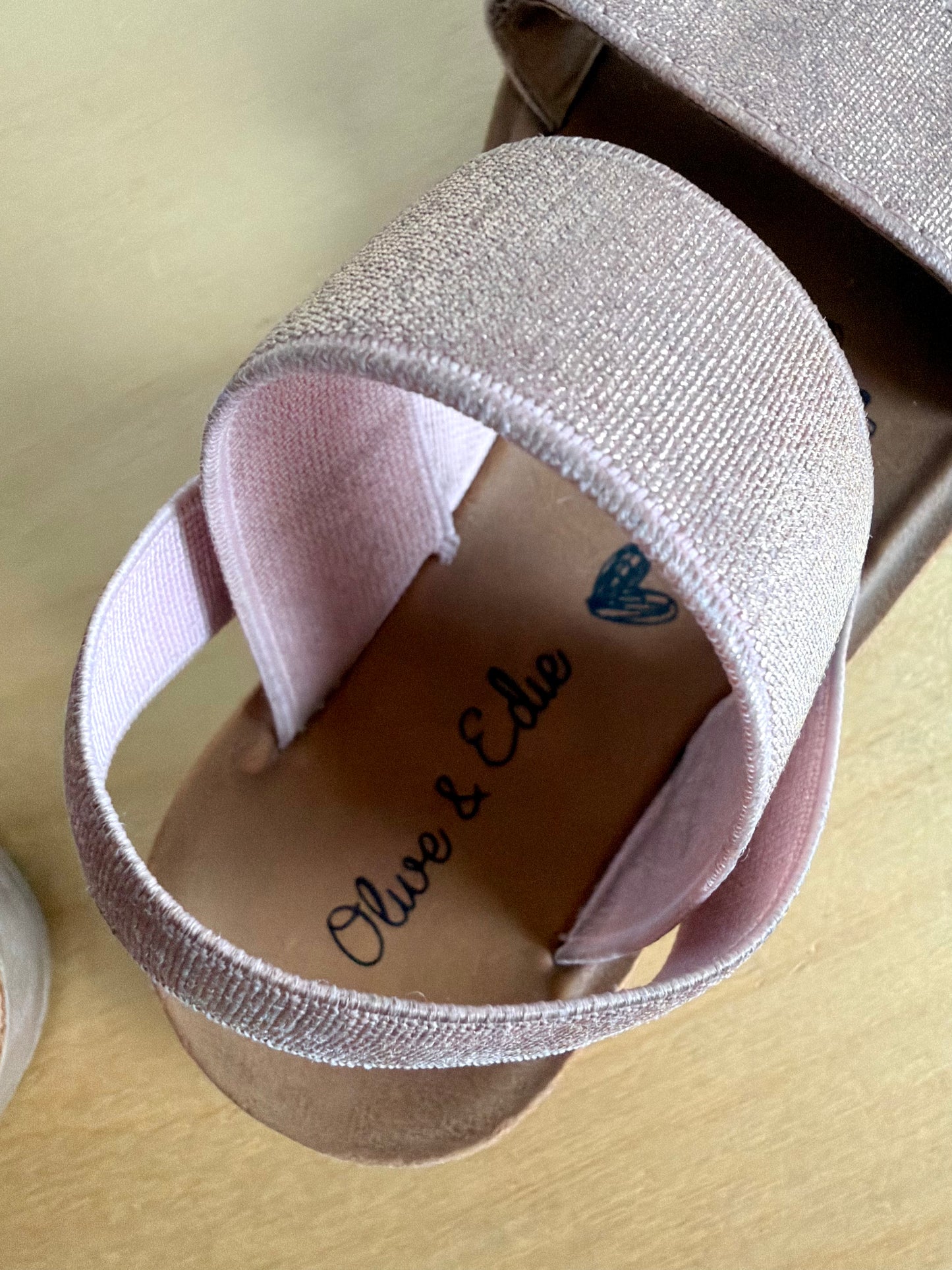 Sparkly Pink Strap Sandals / Size 7 Toddler
