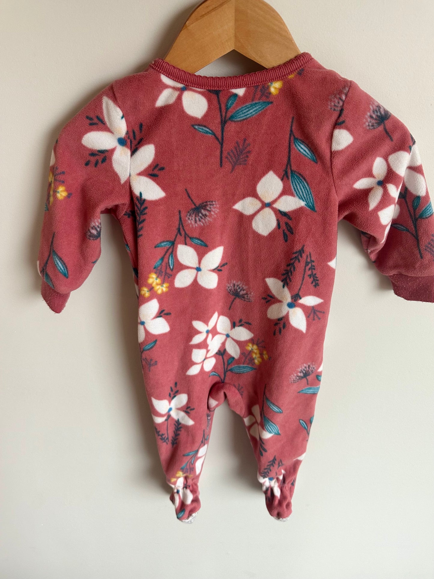 Fleece Rouge Flower Sleeper / 9m