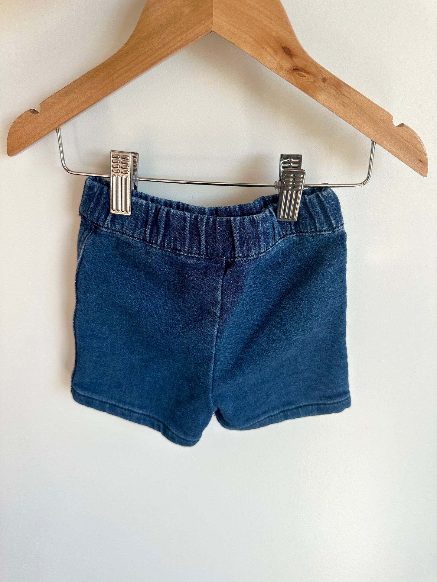 Denim Kangaroo Shorts / 6-12m
