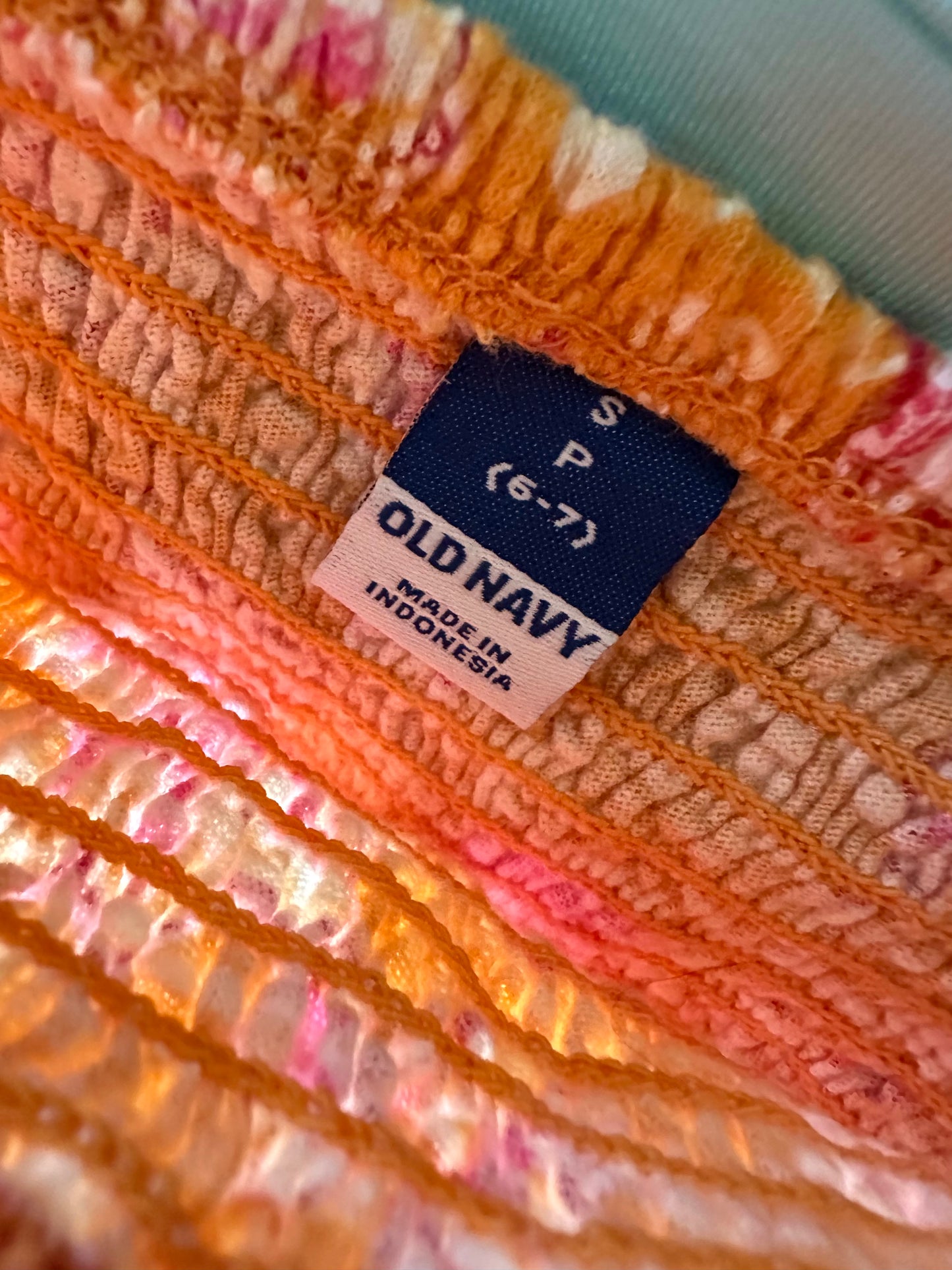 Orange Rushing Floral Top / 6-7 years (sm)