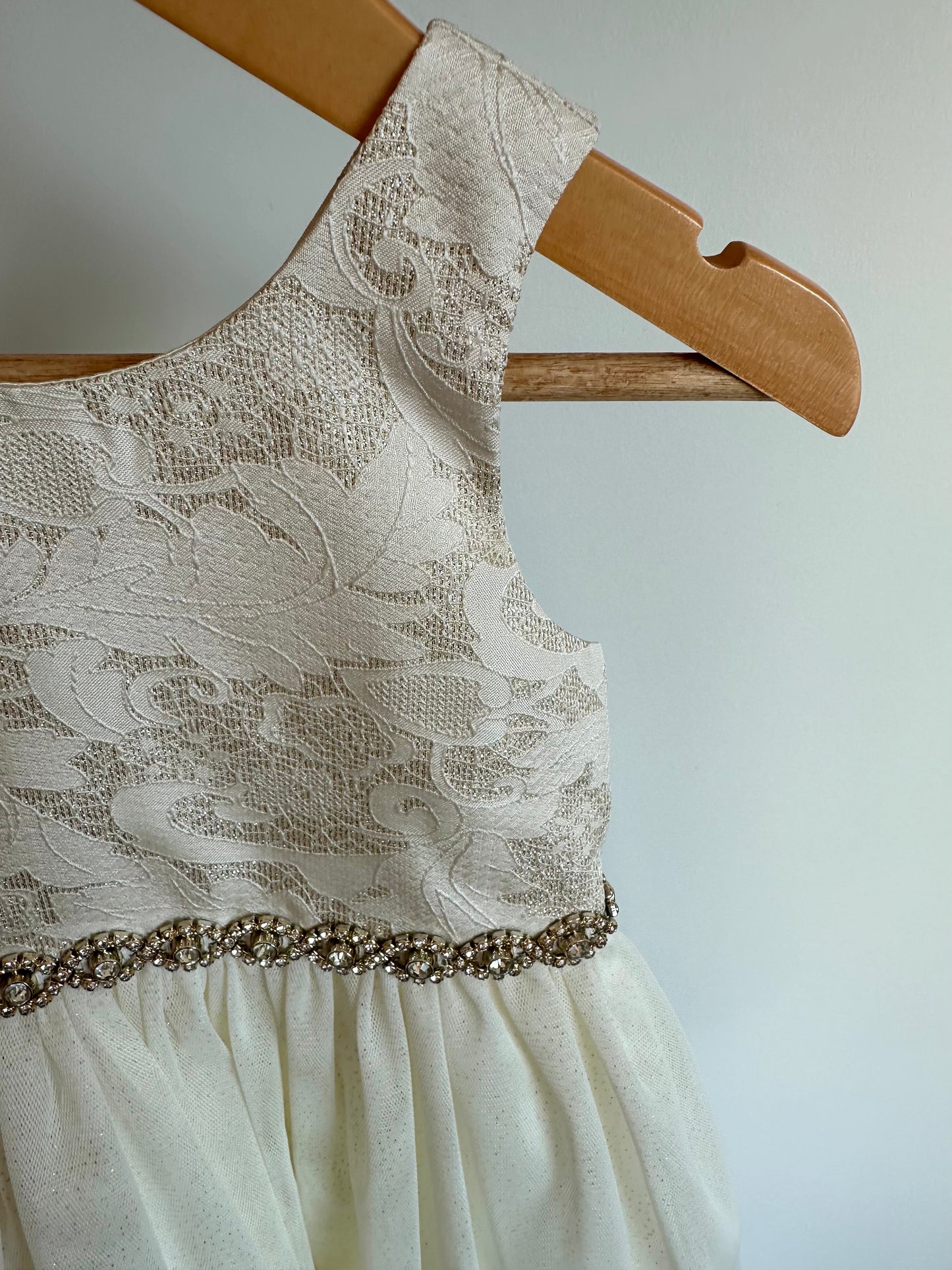 Cream Sparkly Dress / 2T