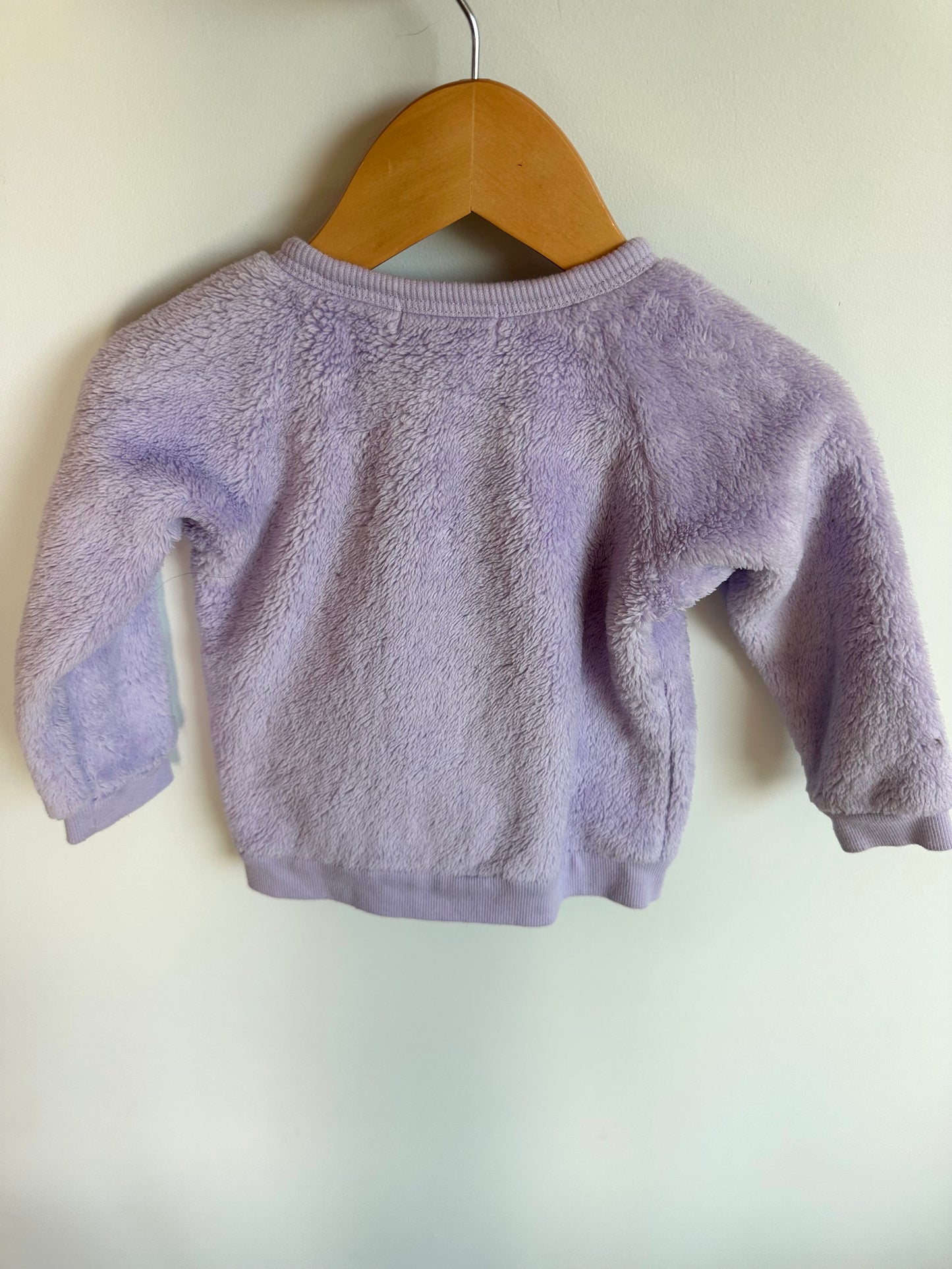 Pekkle Purple Fuzzy Llama Sweater / 18m