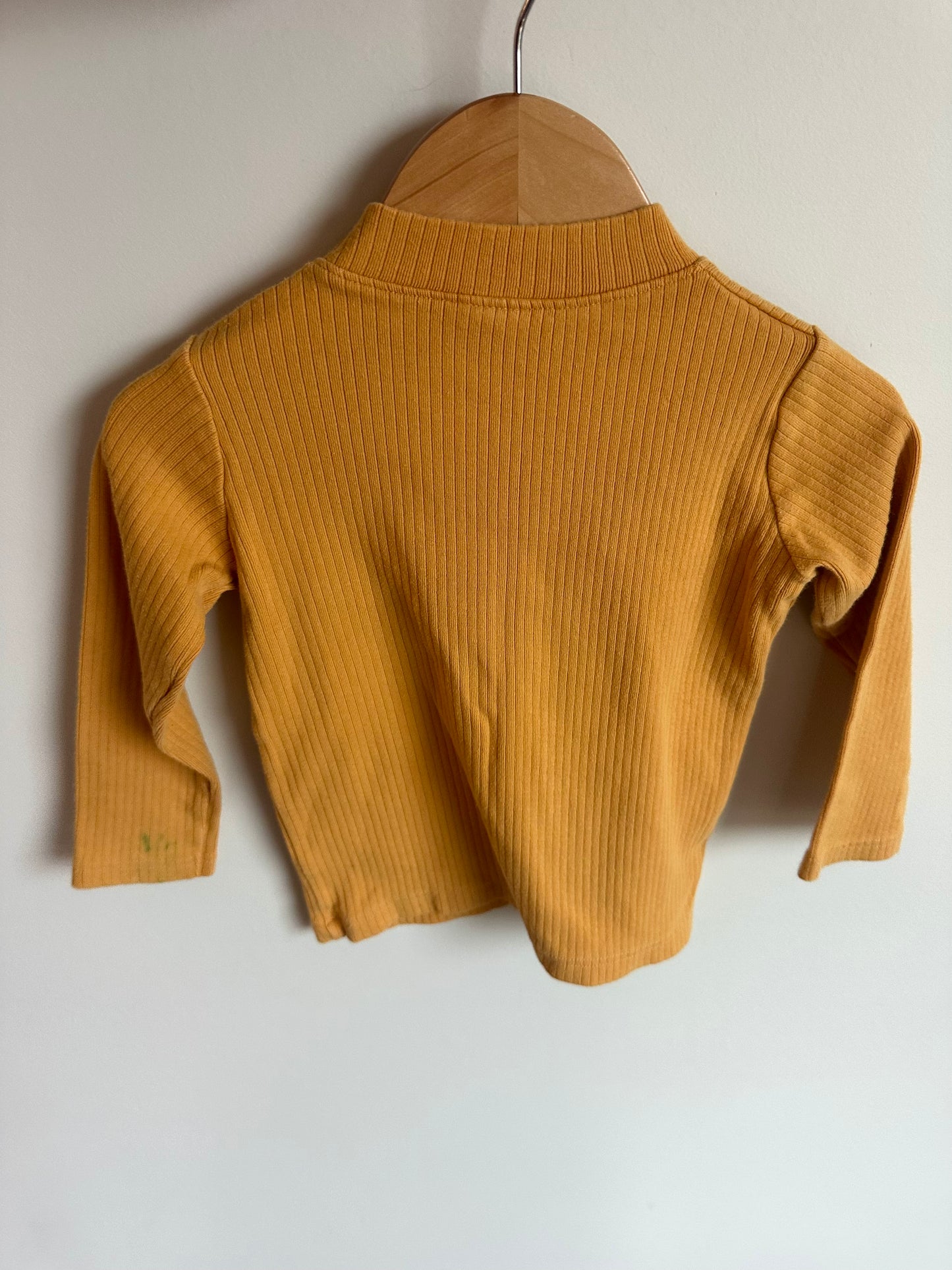 Marigold Ribbed Long Sleeve Top / 18-24m