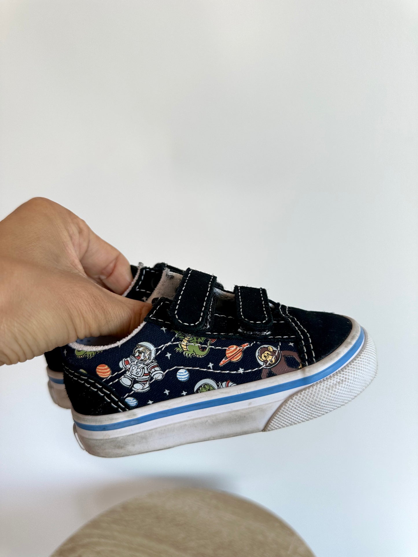 Vans Black Astronaut Shoes / Size 4.5 Toddler