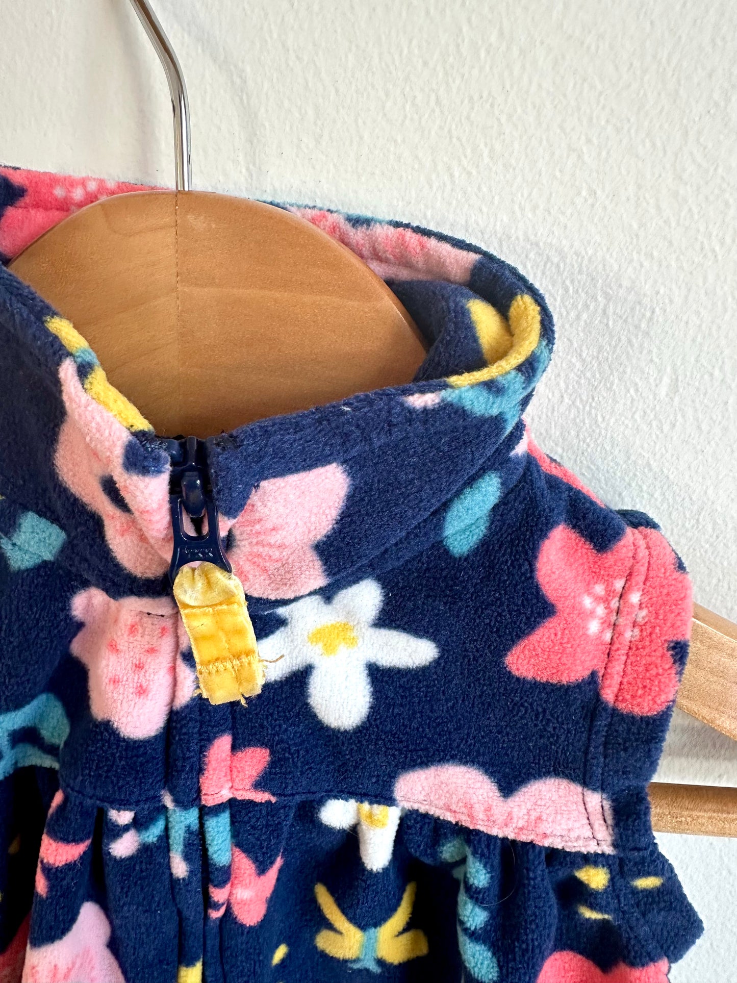 Floral Navy Fleece Vest / 3m