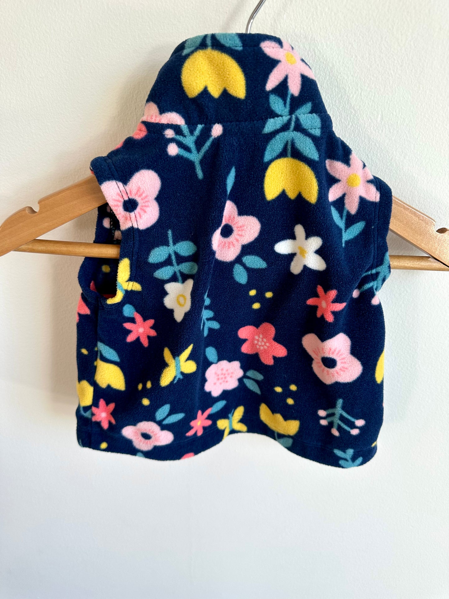 Floral Navy Fleece Vest / 3m