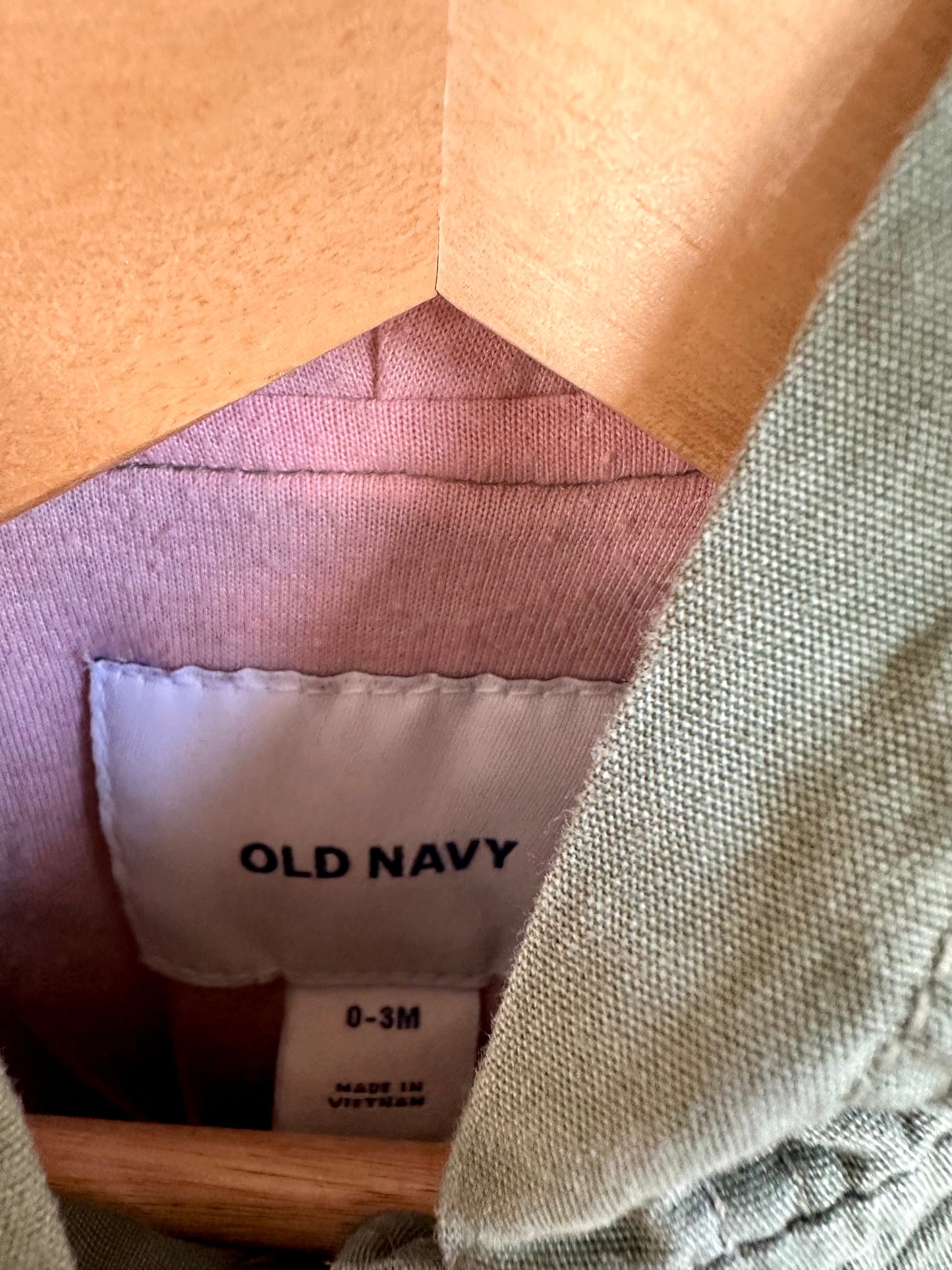 Olive Hooded Coat / 0-3m