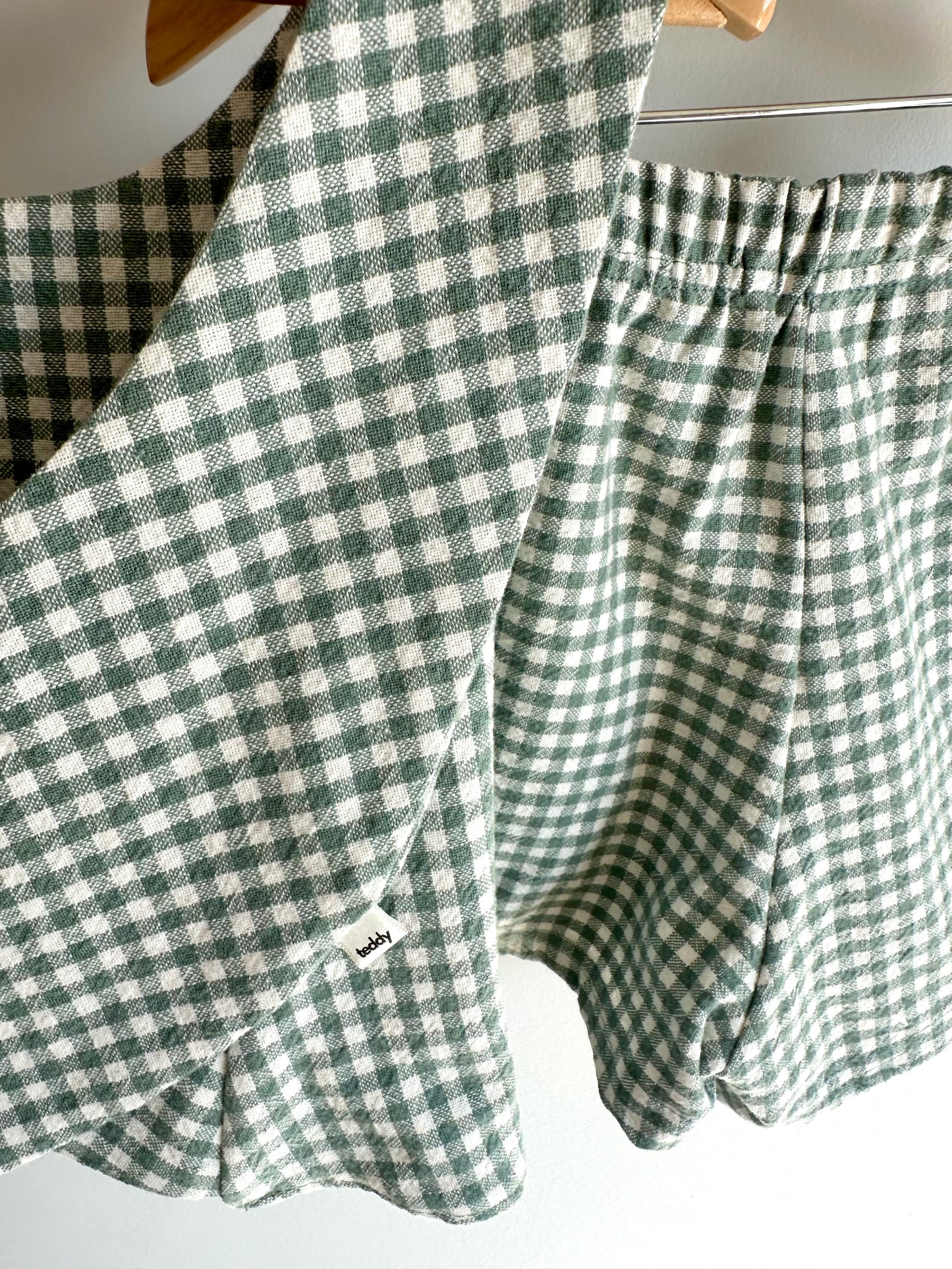 Teddy Little Sage Gingham Honey Set (New Retail Item) / 3-5 years