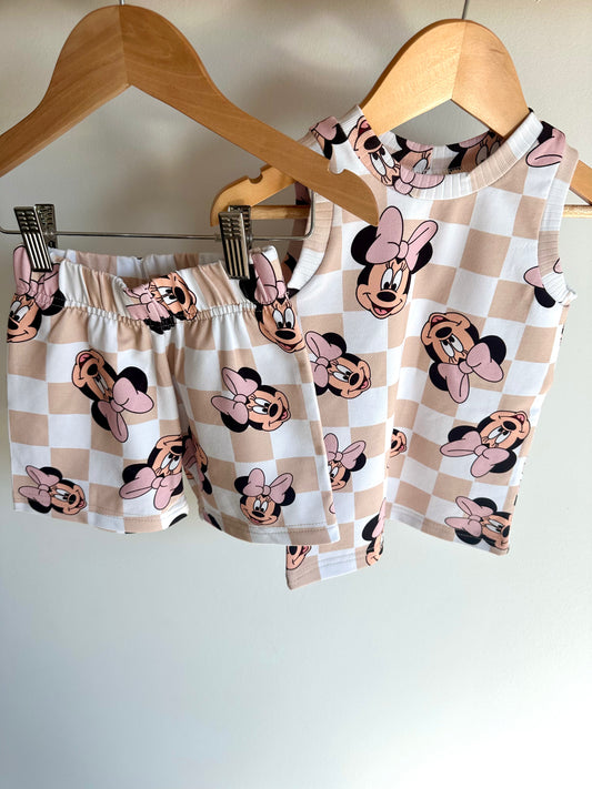 Teddy Little Minnie Tank + Shorts Set (New Retail Item) / 2, 3, 4, years