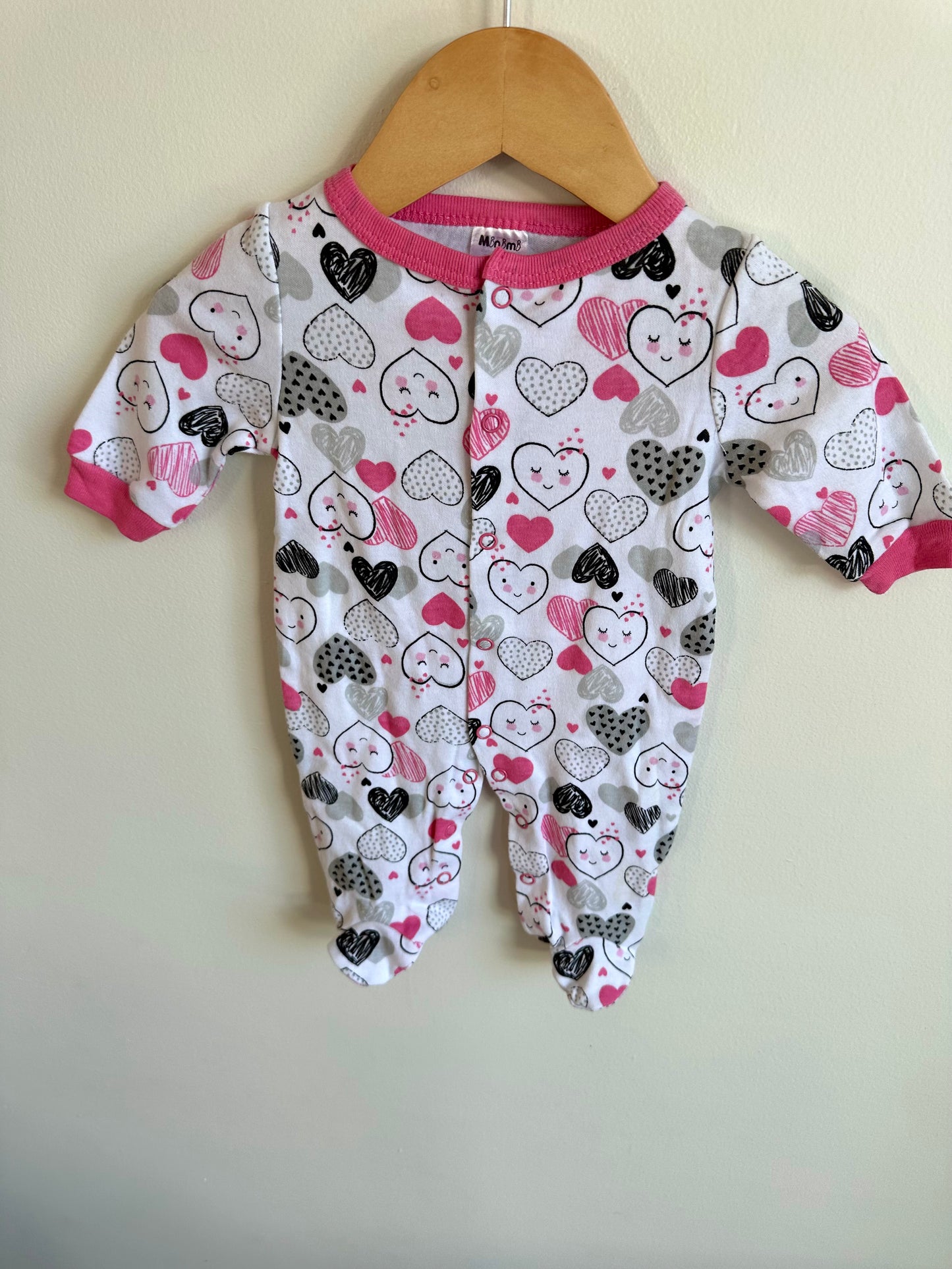 Newborn Hearts Sleeper / 0-3m