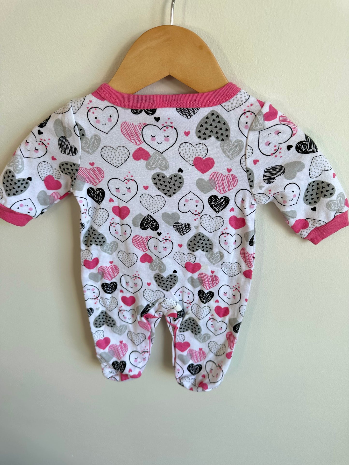 Newborn Hearts Sleeper / 0-3m