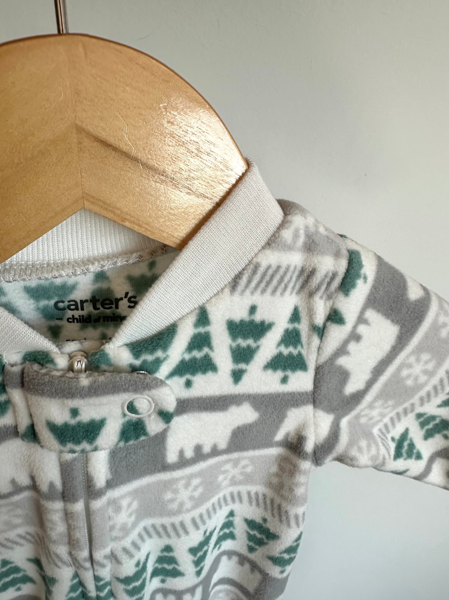 Polar Bear Tree Fleece Sleeper / 0m