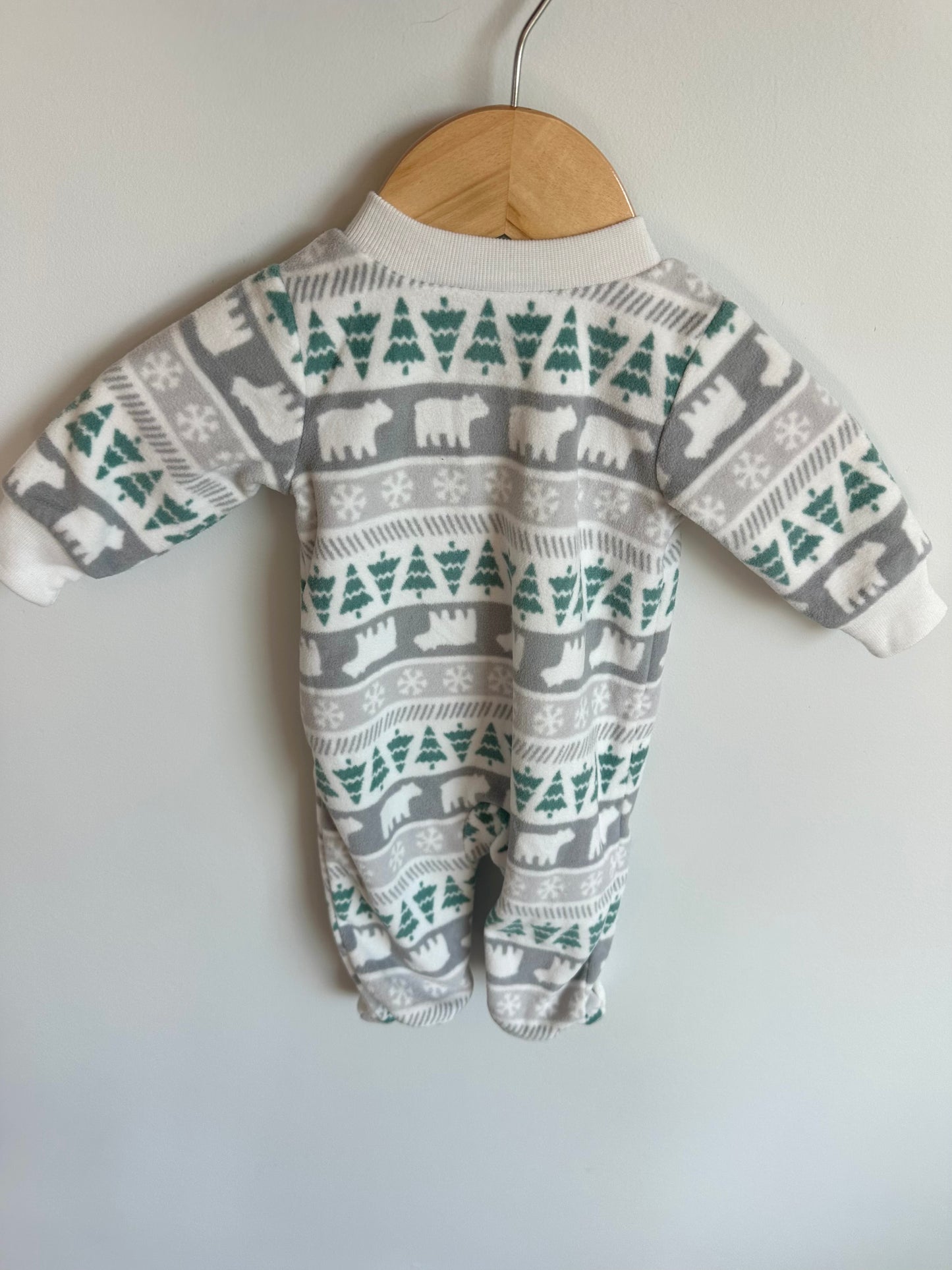 Polar Bear Tree Fleece Sleeper / 0m