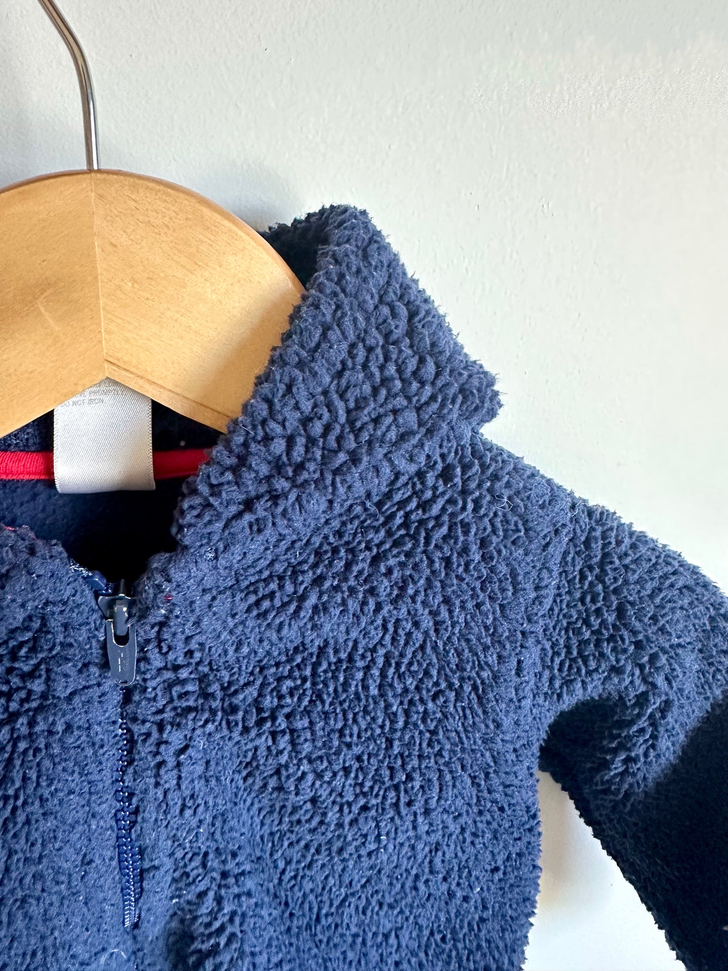 Navy Bear Fleece Sweater / 9m