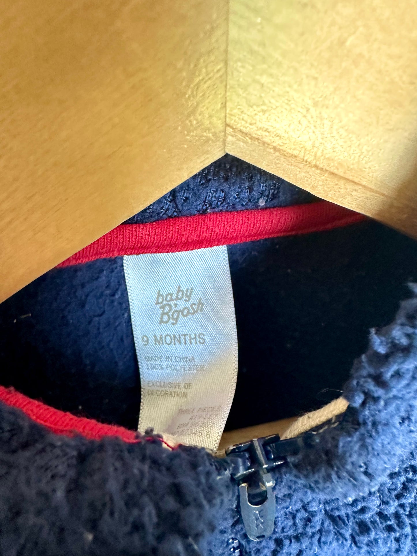 Navy Bear Fleece Sweater / 9m