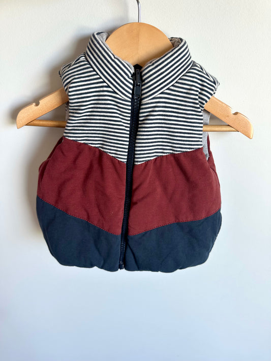 Reversible Striped + Grey Vest / 6m?