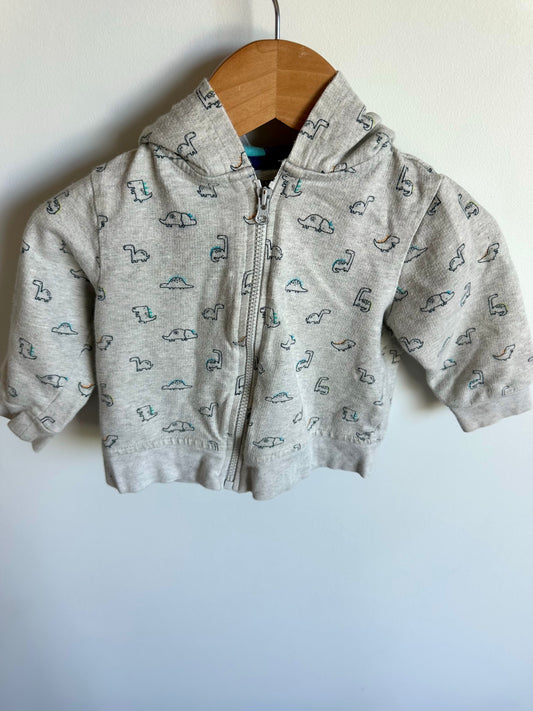 Dino Pattern Hoodie / 9-12m