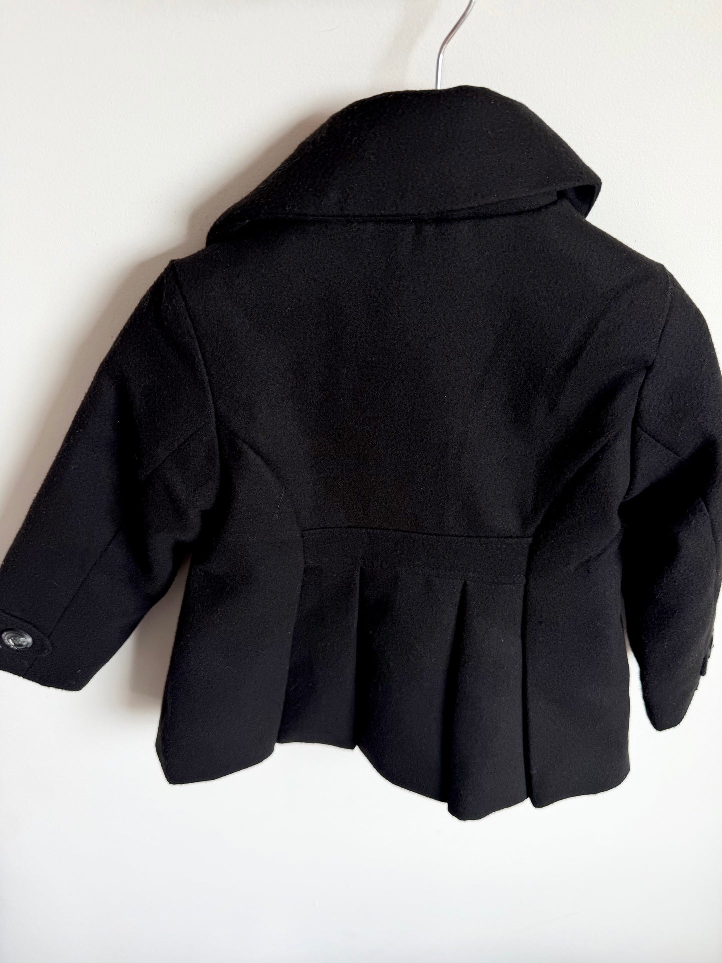 Black Formal Pea Coat / 3T