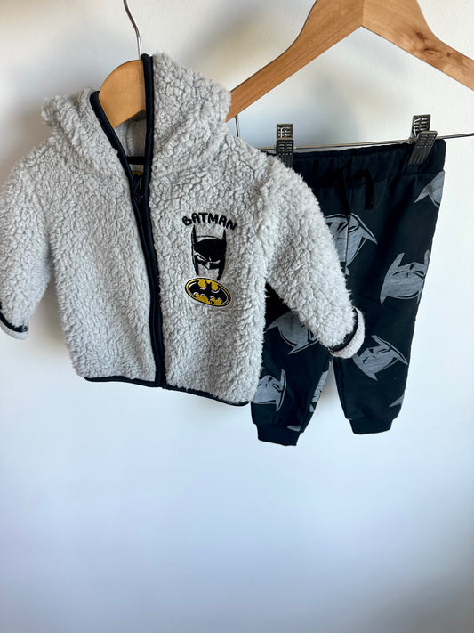 Batman Fleece Sweater with Pants Set / 3-6m