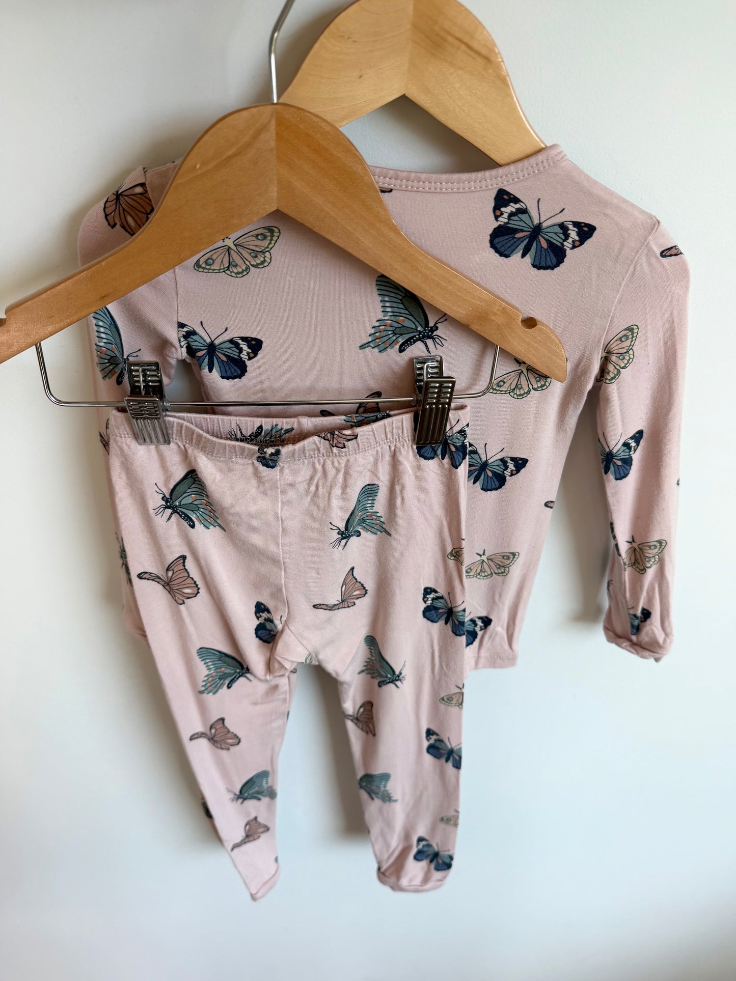 Kyte Bamboo Purple Butterfly PJ Set / 2T