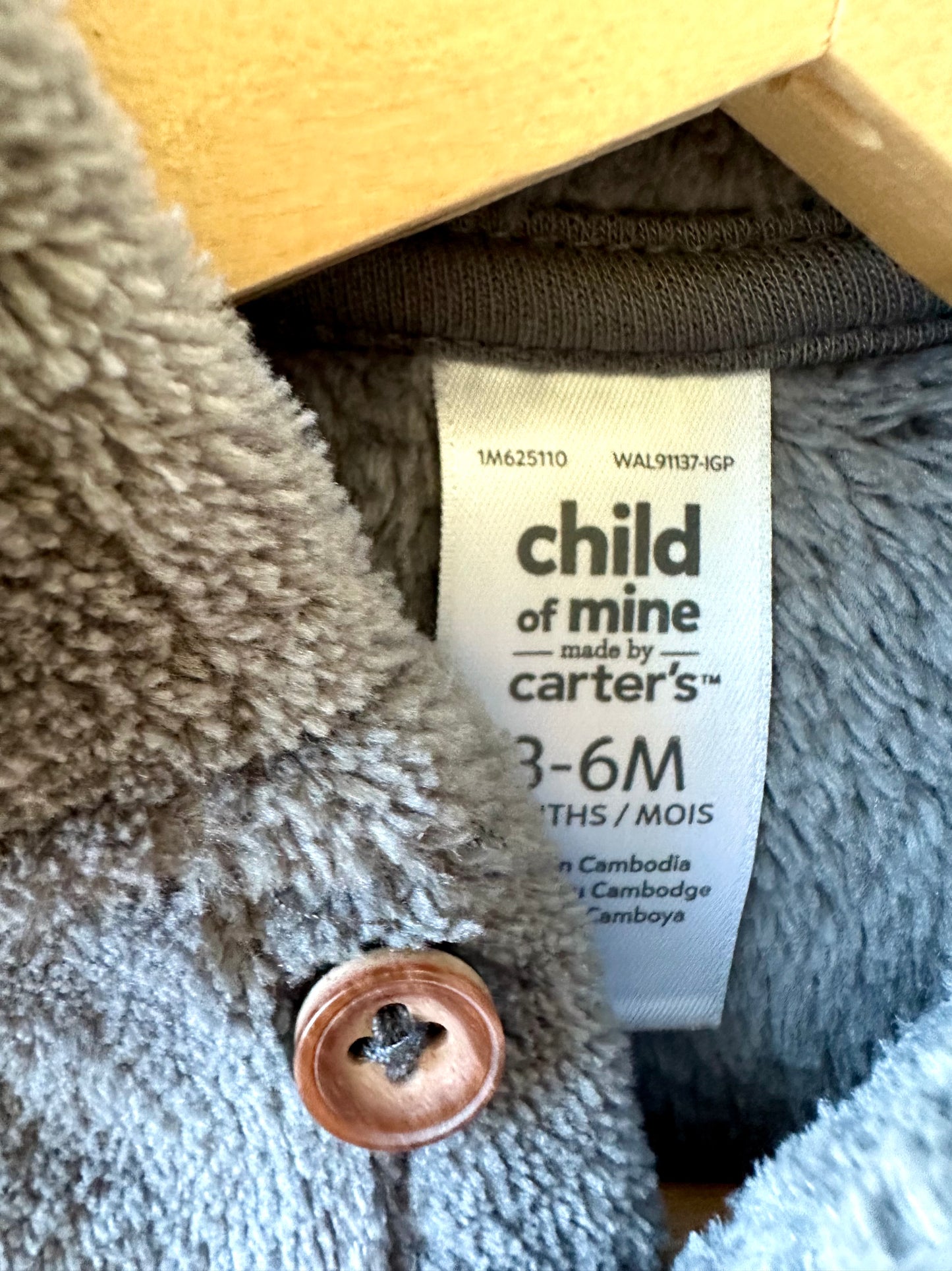Bear Fleece Hoodie + Pants Set / 3-6m