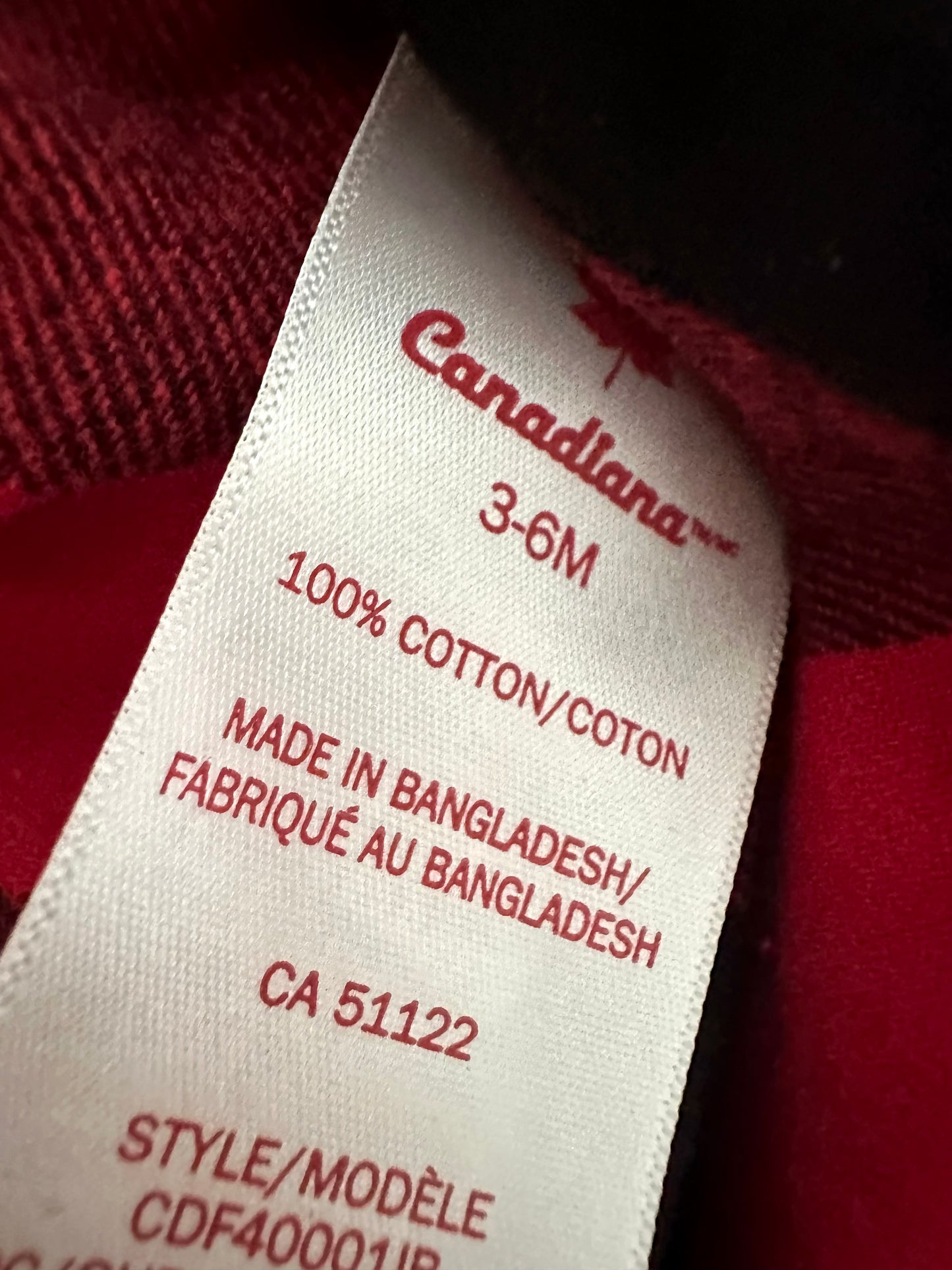 Red Checkered Button Up / 3-6m