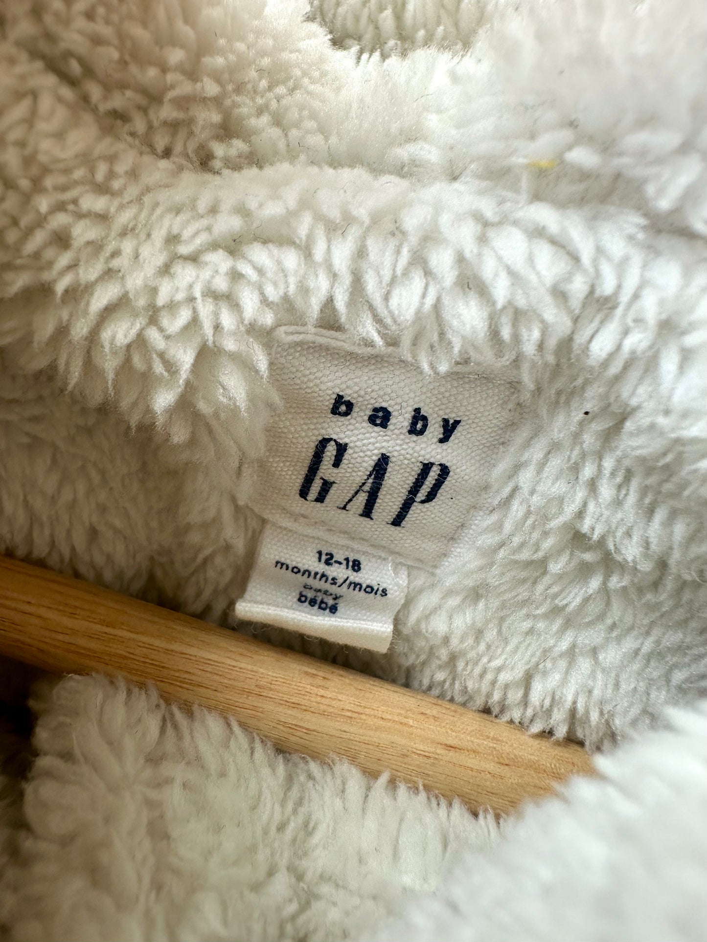Gap Grey Thick Knit Bear Hoodie / 12-18m