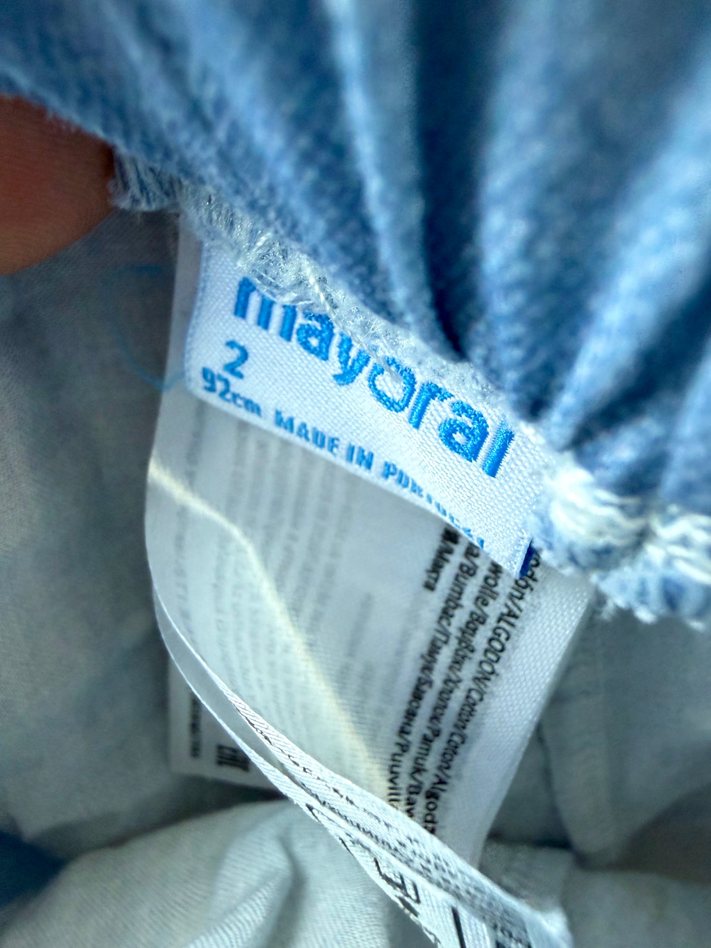 Mayoral Chambray Polkadot Pants / 2T