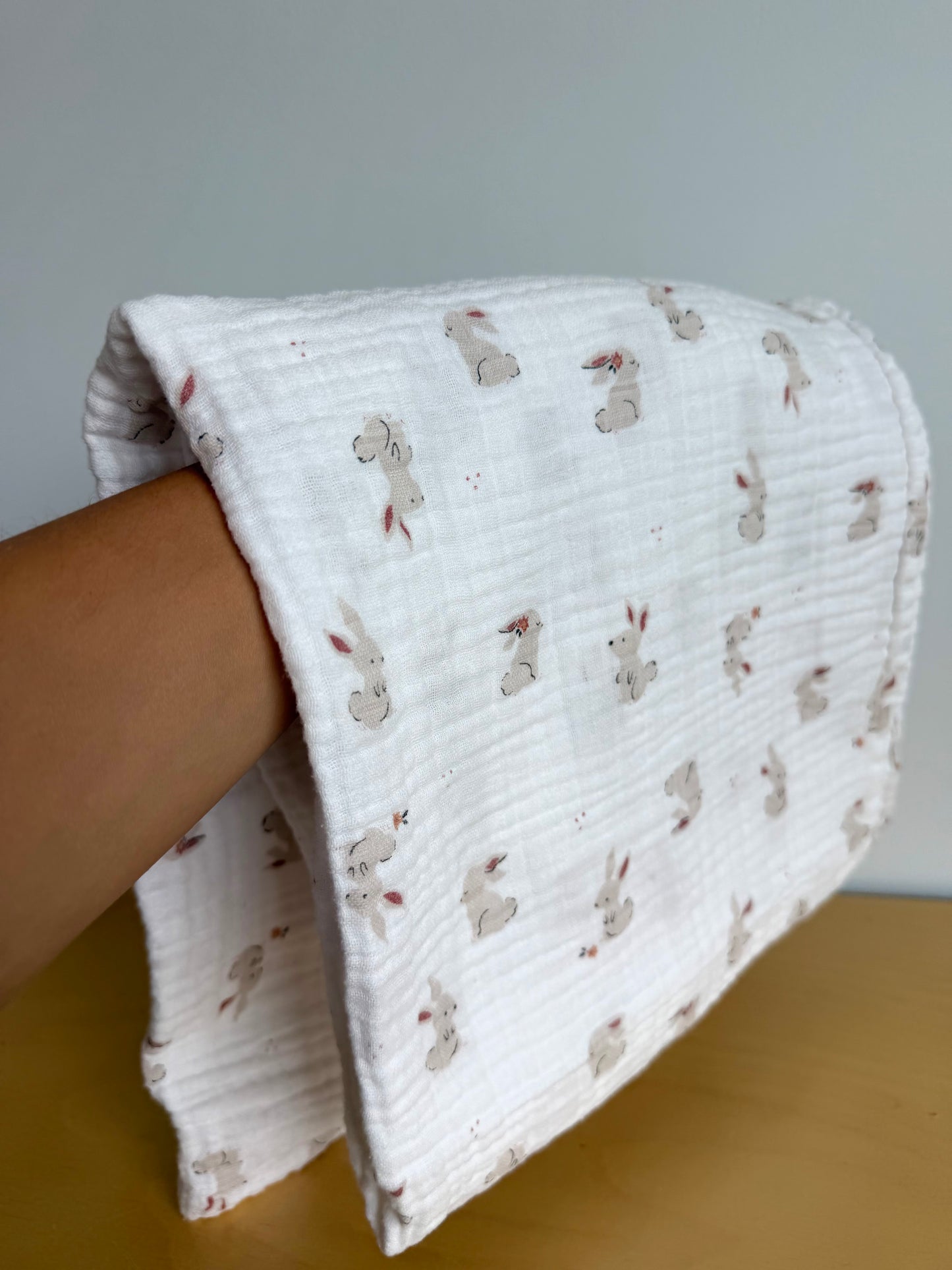 Bunny Cotton Receiving Blanket