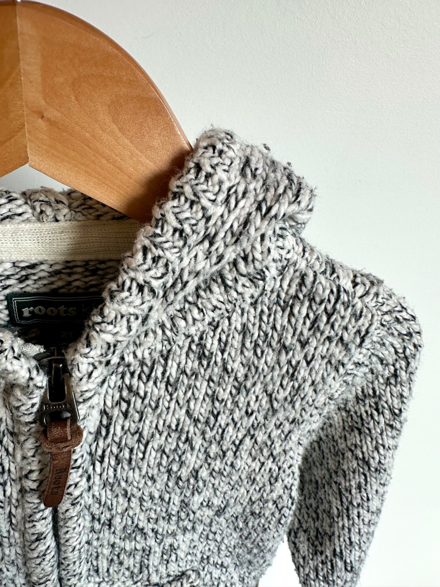 Roots Grey Knit Hoodie / 2T