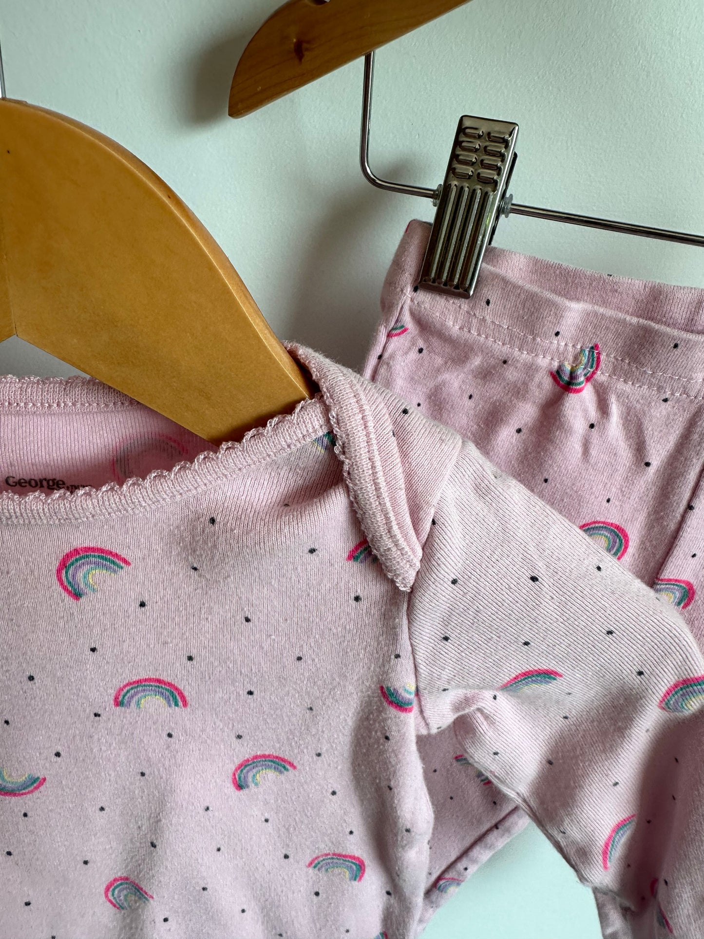 Rainbow Pink Pj Set / 6-12m
