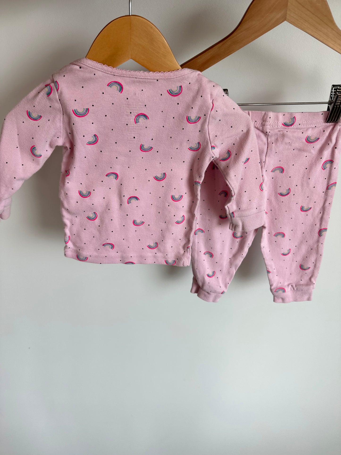 Rainbow Pink Pj Set / 6-12m