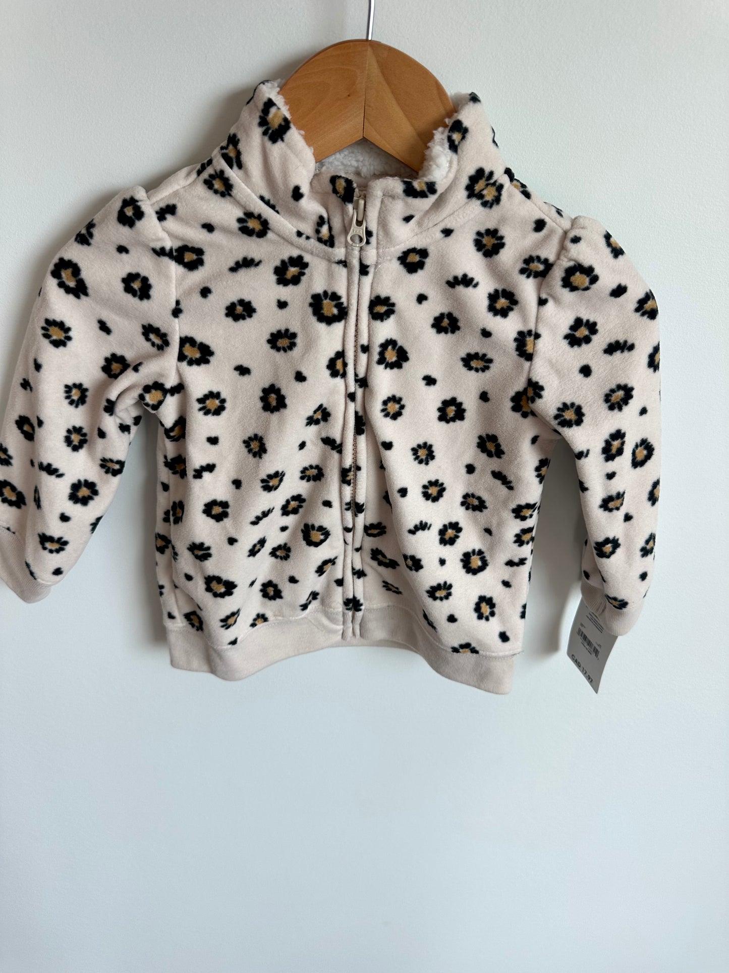 Floral Cream Zipper Sweater / 12m