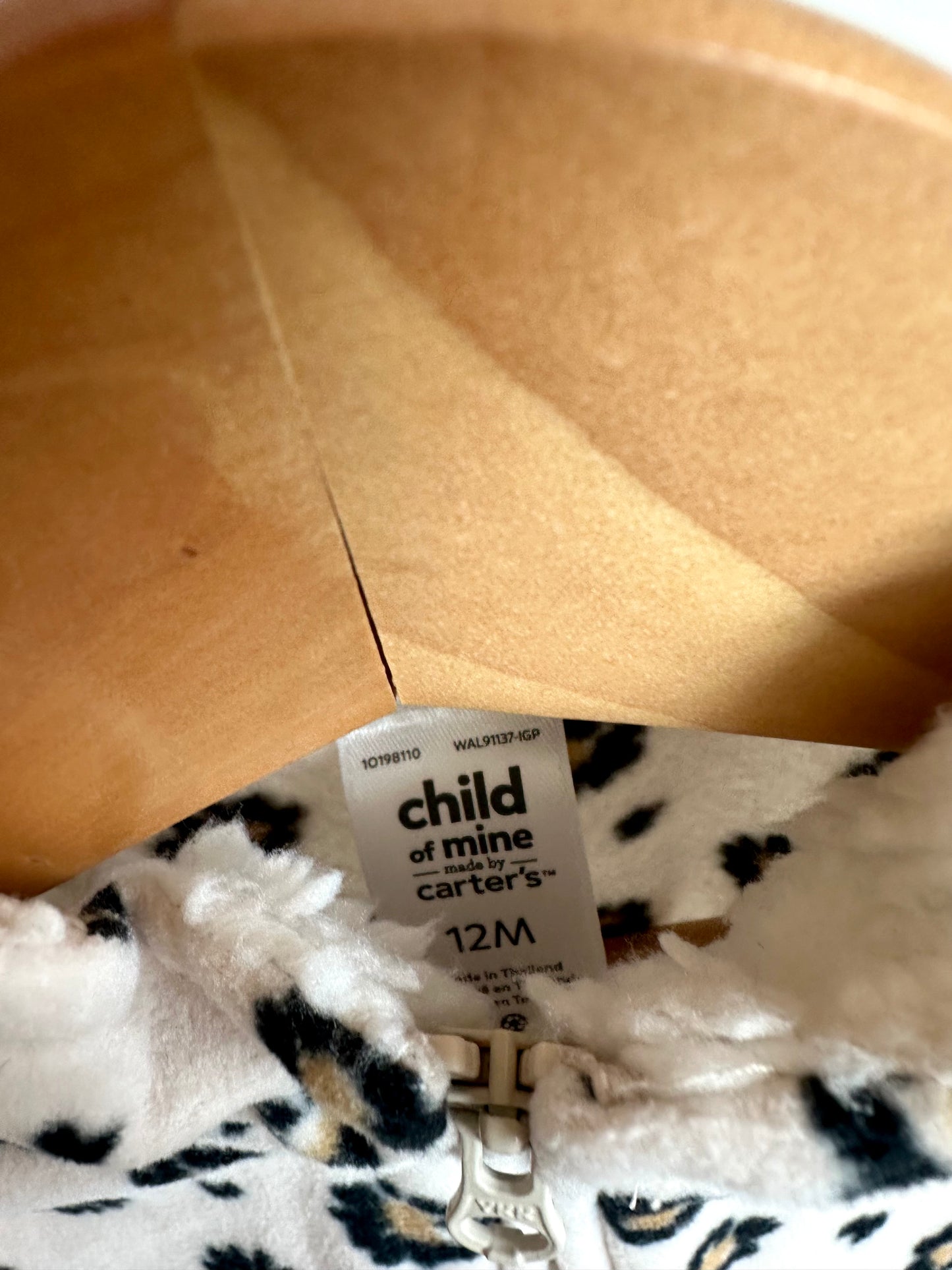 Floral Cream Zipper Sweater / 12m