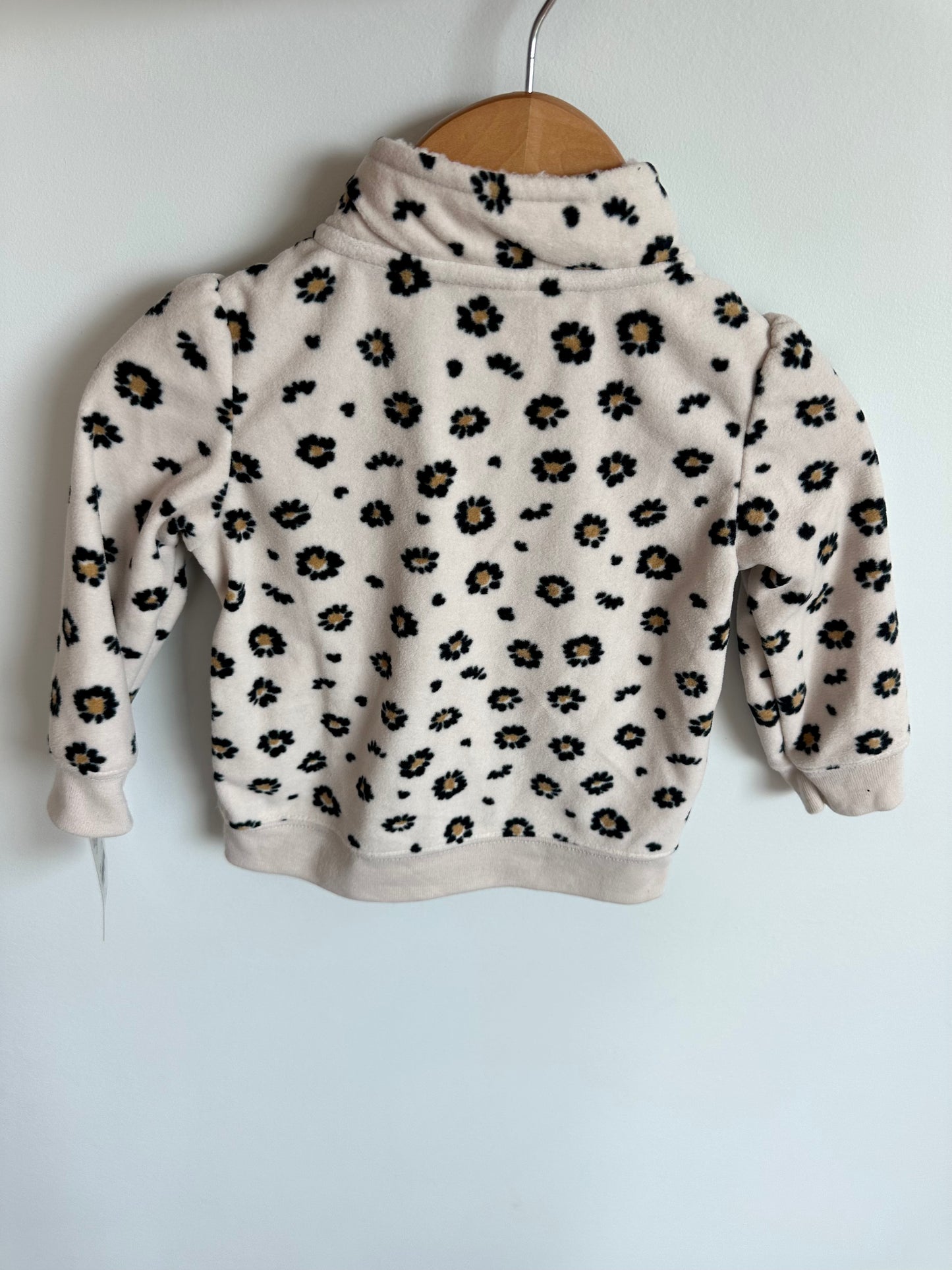 Floral Cream Zipper Sweater / 12m